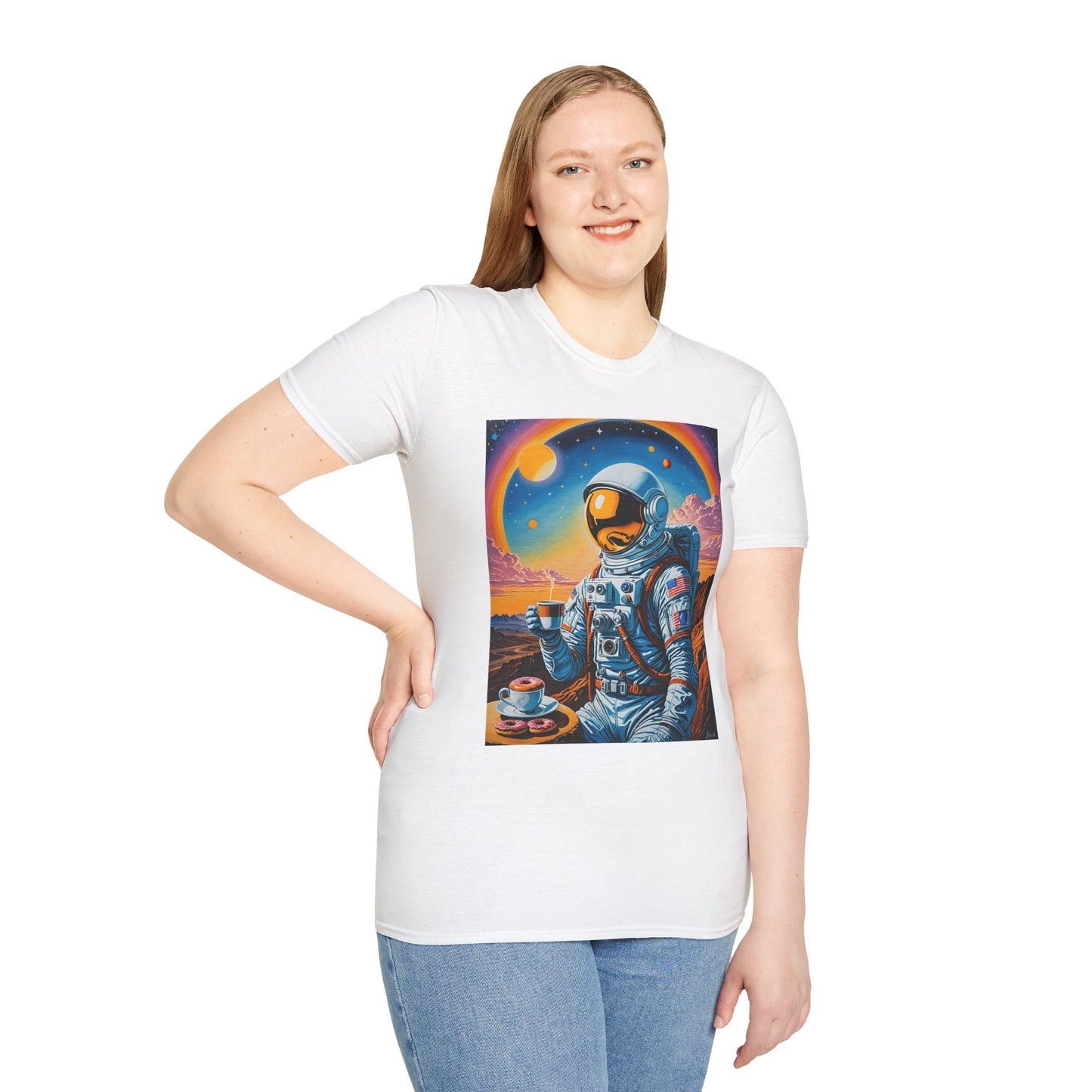Astronaut-Themed Unisex T-Shirt, Space Lover Gift, Casual Tee, Galaxy Art Shirt, Unique Graphic Tee, Perfect for Birthdays