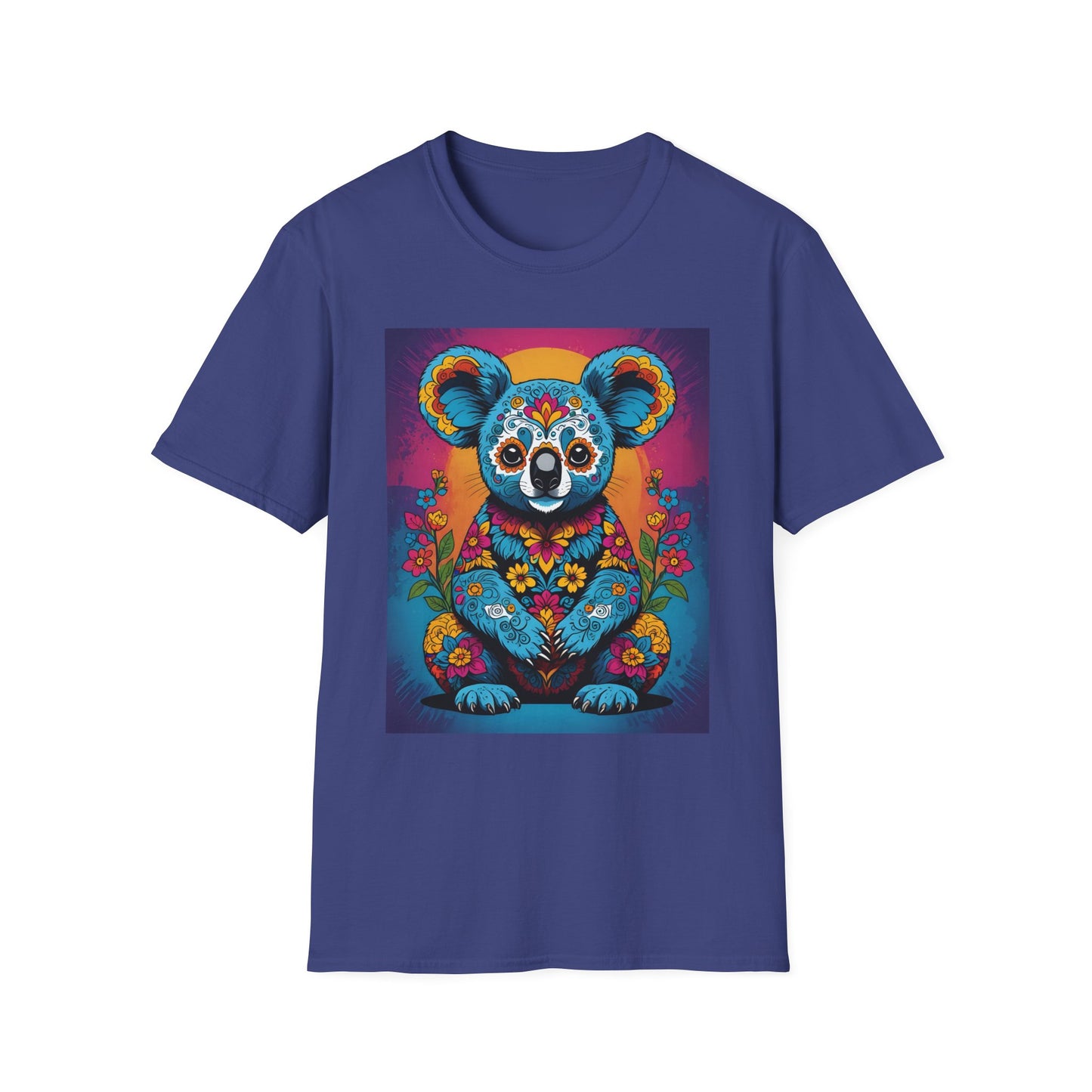 Psychedelic Koala T Shirt Trippy Animal Graphic Tee Colorful Festival Top Gift for Nature Lovers