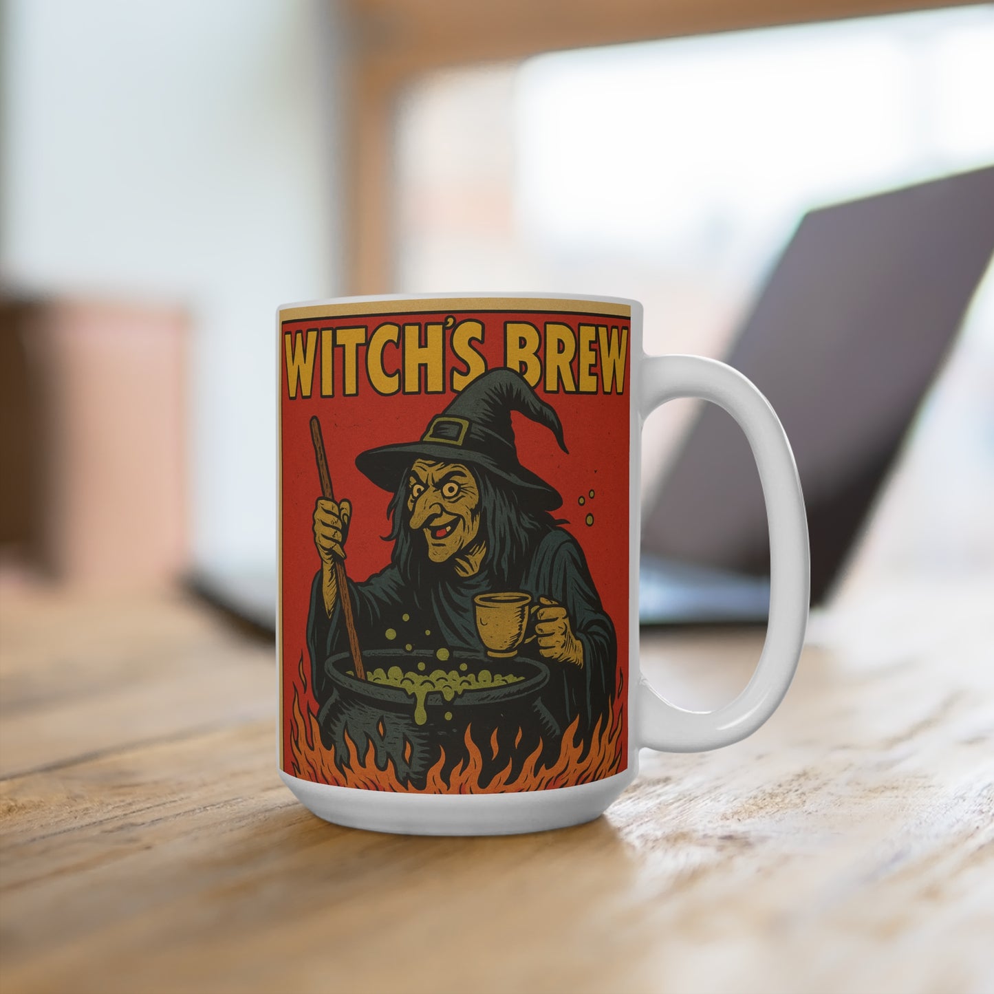 Witch's Brew Mug, 15oz Halloween Coffee Cup, Spooky Gift for Witches