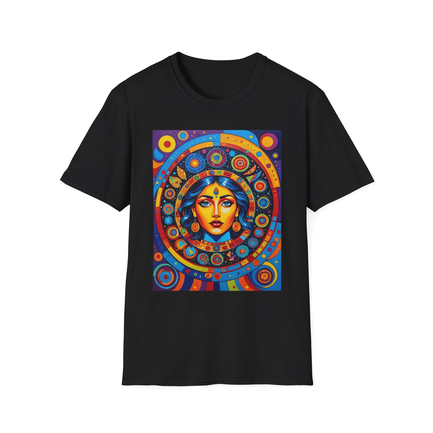 Vibrant Art T-Shirt - Unisex Softstyle Tee, Colorful Graphic Shirt, Gift for Art Lovers, Perfect for Casual Wear, Unique Statement Piece