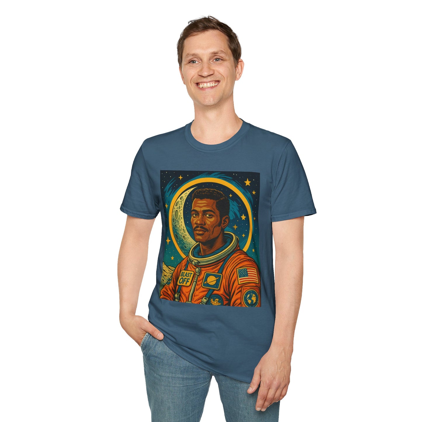 Afrofuturist Astronaut Shirt – Retro Space Art Tee – Gift for Sci-Fi Fans, Black Space History Buffs, Dreamers, Visionaries, and Cosmic Thinkers