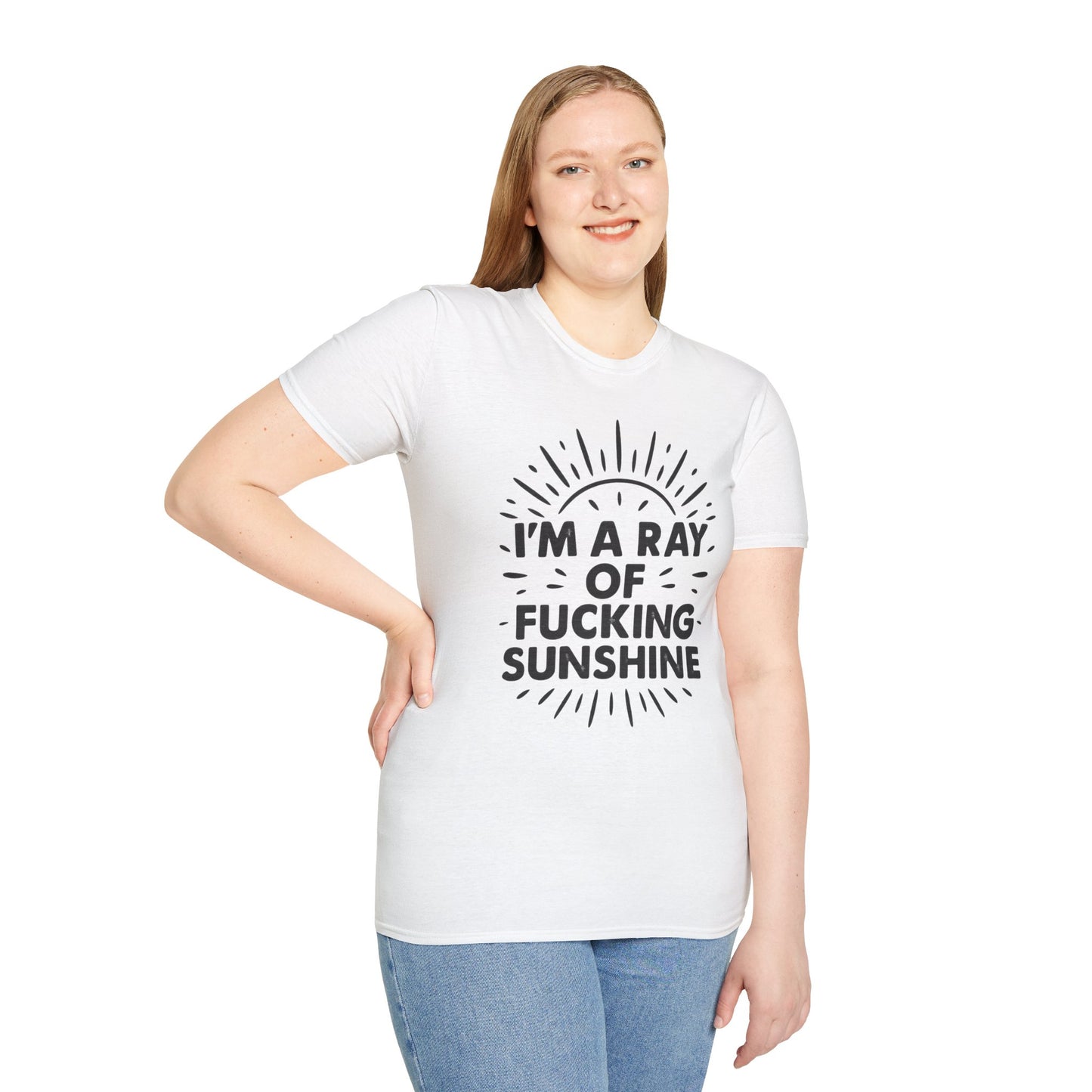 Ray of Fucking Sunshine Shirt – Sarcastic Funny Mood Tee – Gift for Cynical Friends, Bad Attitude Days, Grumpy People with Humor