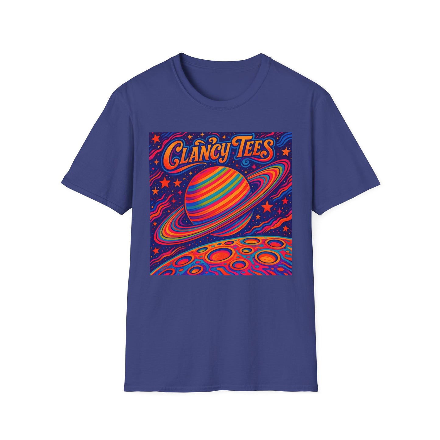 Psychedelic Saturn Shirt – Trippy Outer Space Graphic Tee with Colorful Planet Art – Gift for Stargazers, Spaceheads, and Cosmic Explorers