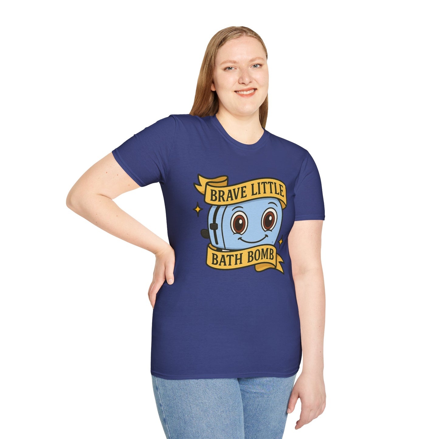Brave Little Bath Bomb T-Shirt, Whimsical Tee for Kids, Fun Gift for Birthdays, Bath Lovers, Unique Graphic Shirt
