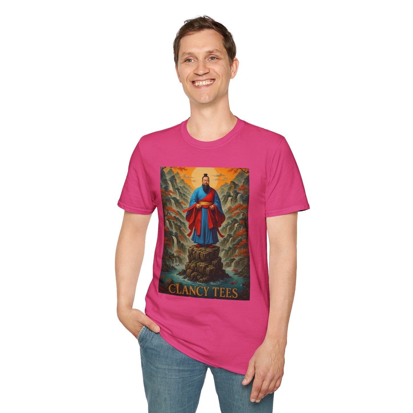 Ancient Warrior Monk T-Shirt Samurai Zen Mountain Tee Japanese Warrior Art Shirt Gift for Martial Arts Fans Gift for History Lovers Spiritual Art
