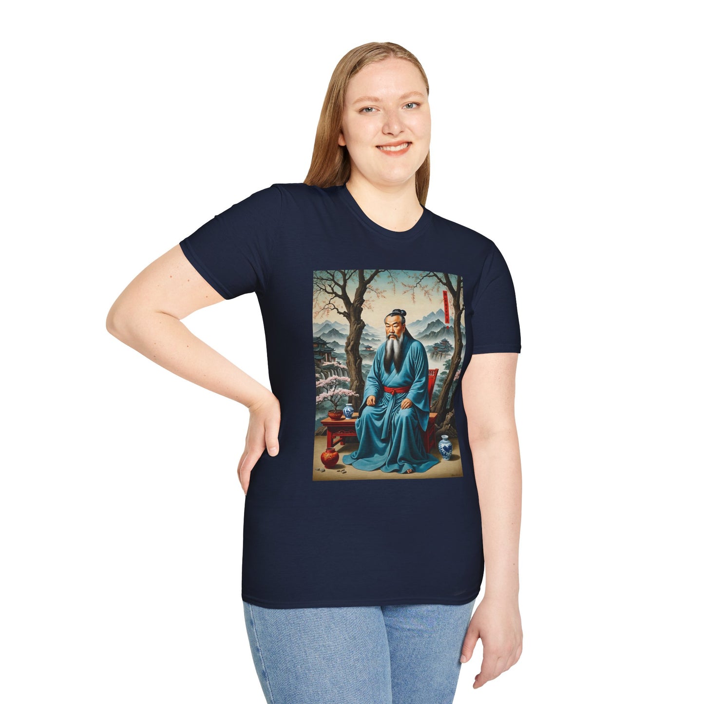Ancient Scholar T-Shirt Eastern Wisdom Graphic Tee Traditional Art Shirt Gift for History Buffs Gift for Philosophy Fans Timeless Cultural Artwork