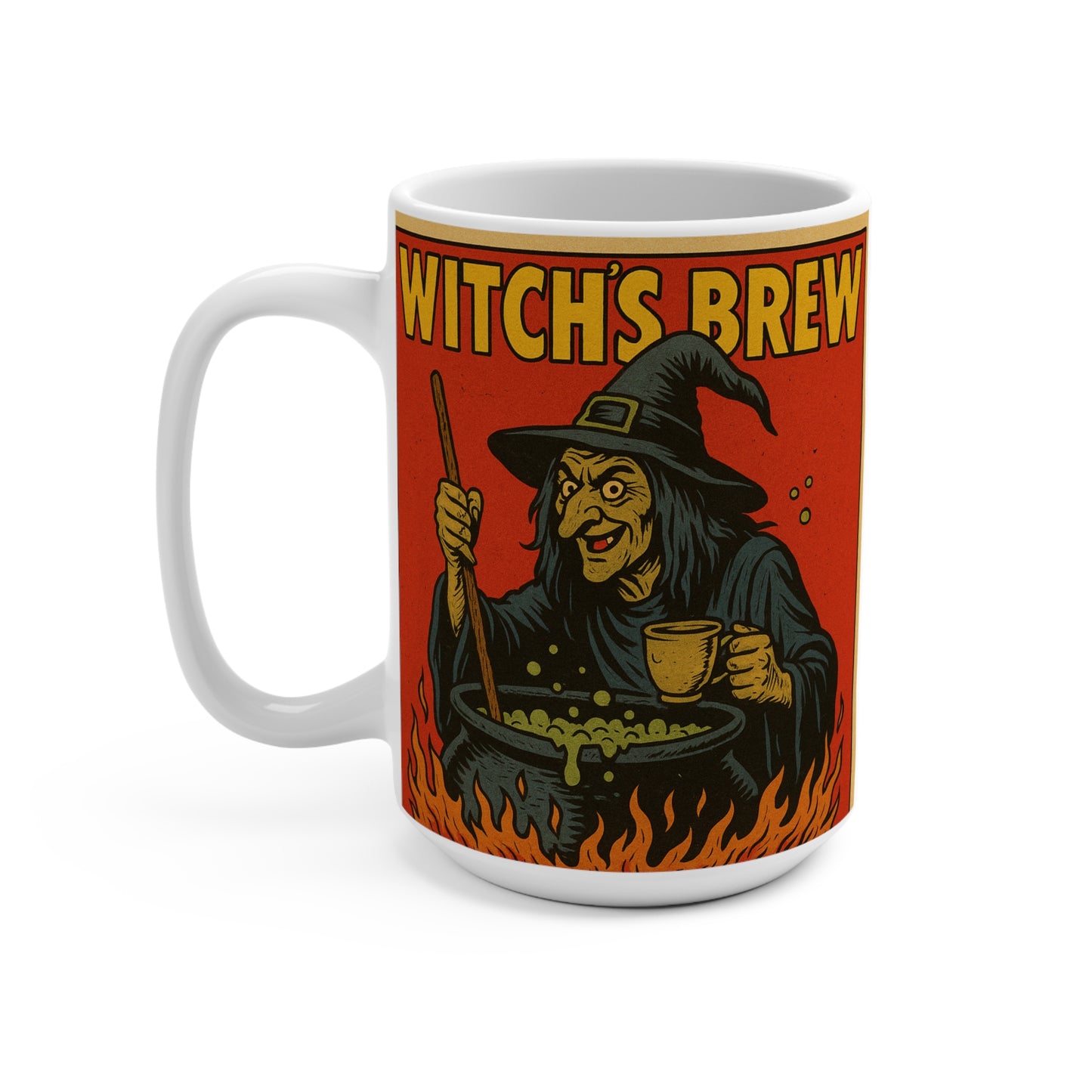 Witch's Brew Mug, 15oz Halloween Coffee Cup, Spooky Gift for Witches