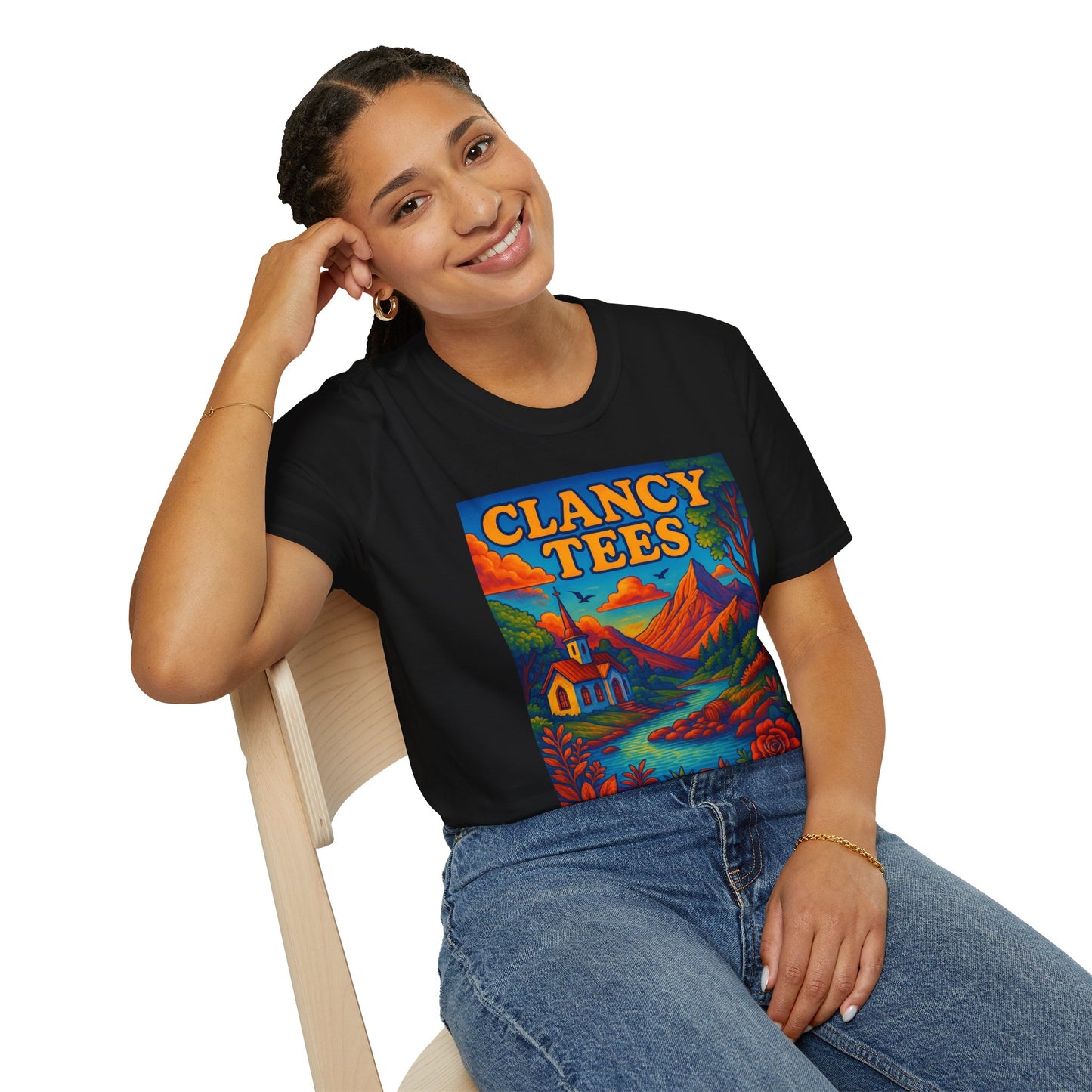 Vibrant Scenic Unisex T-Shirt, Outdoor Adventure Tee, Nature Lover Apparel, Art-Inspired Casual Wear, Gift for All Occasions, Clancy Tees