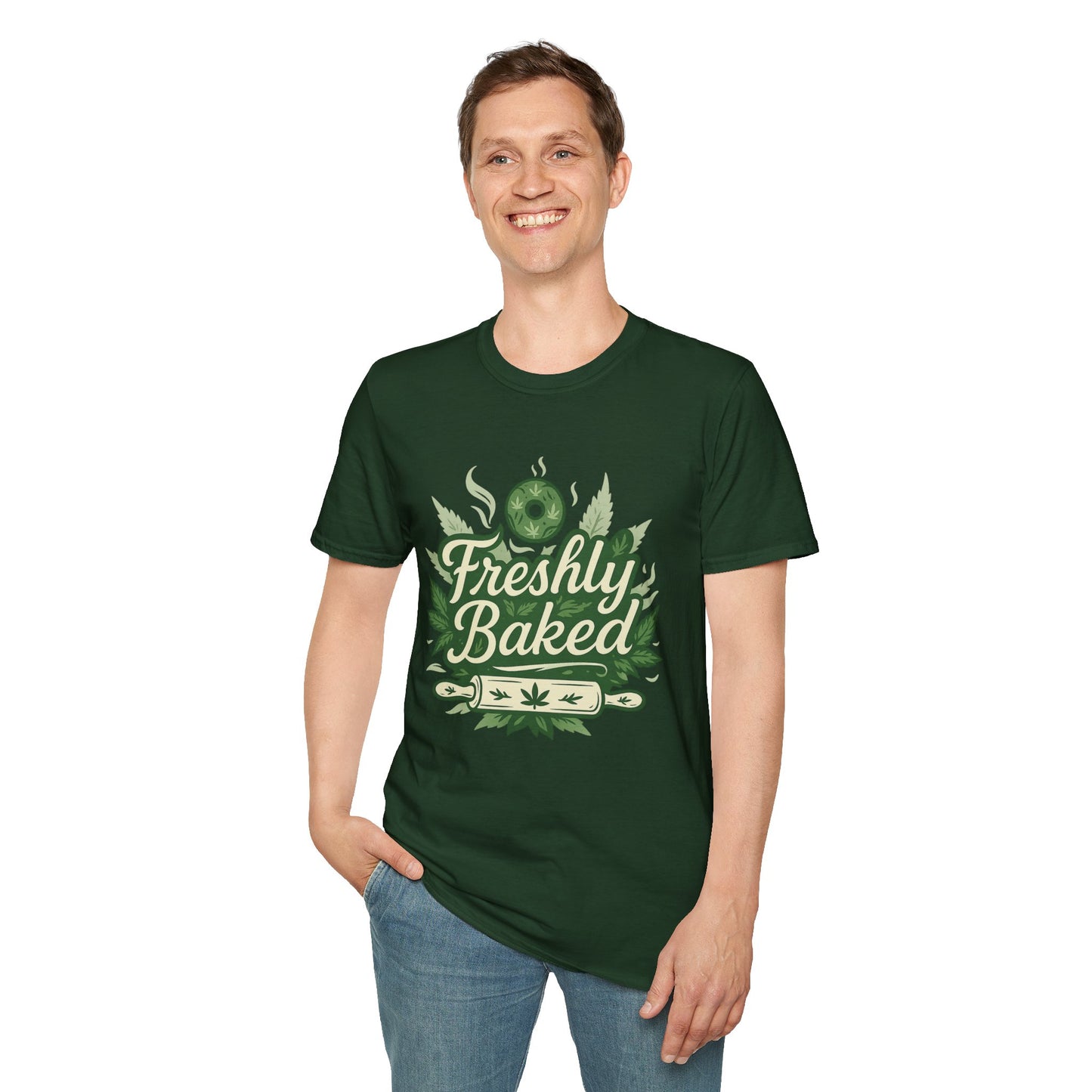 Freshly Baked T-Shirt, Unisex Graphic Tee for Cooks, Foodies, Parties, 420 Celebrations, Unique Gift Idea