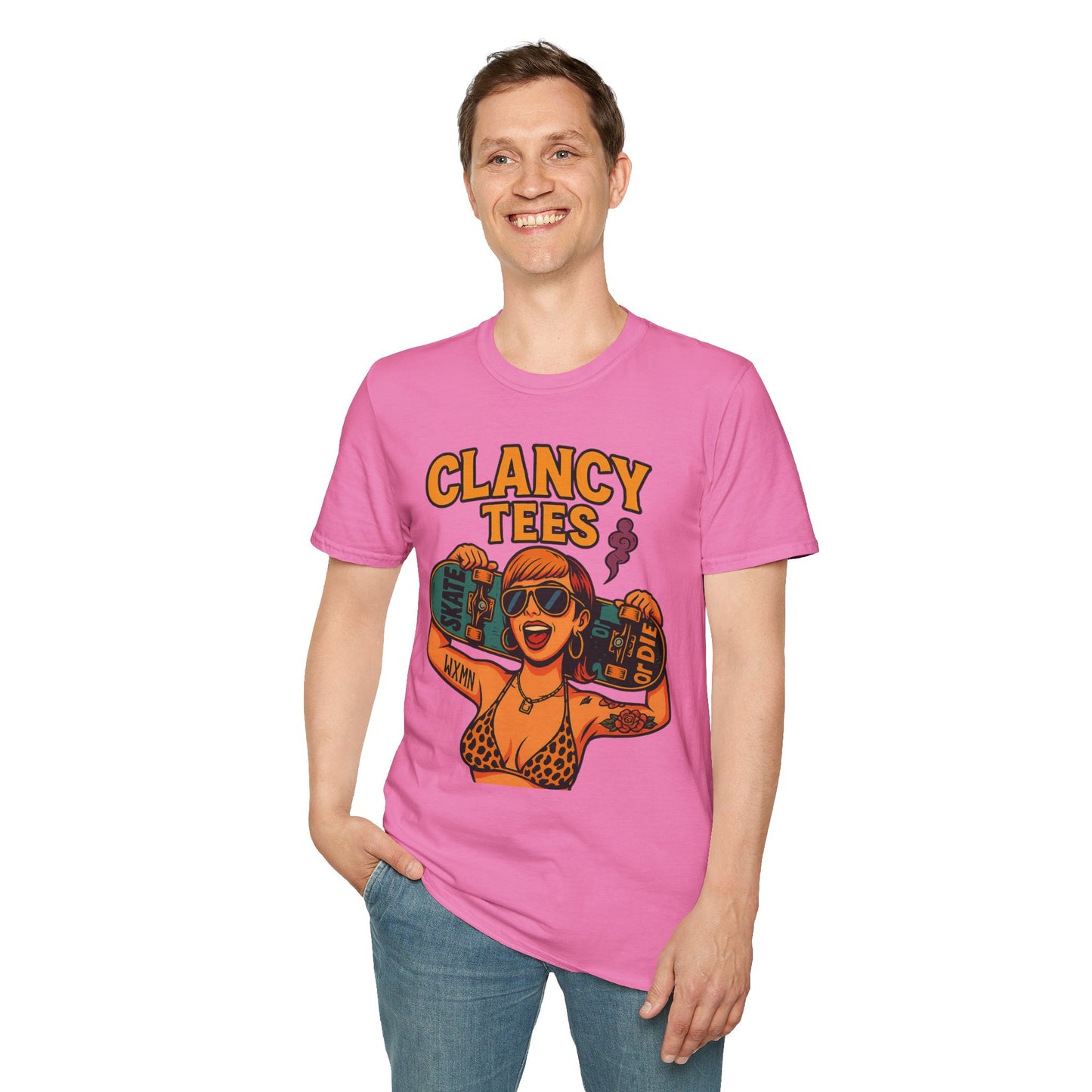 Trendy Graphic Tee, Vintage Skateboarding Shirt, Casual Summer Top, Perfect for Skate Enthusiasts, Streetwear Wardrobe