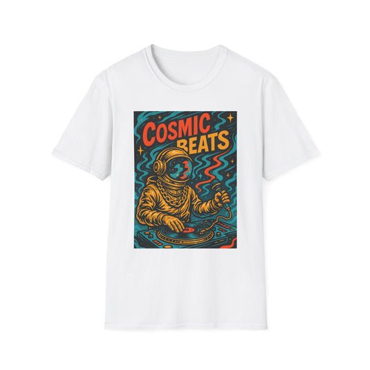 Astronaut DJ Shirt Cosmic Beats Tee Space Music Graphic Gift for EDM Lovers