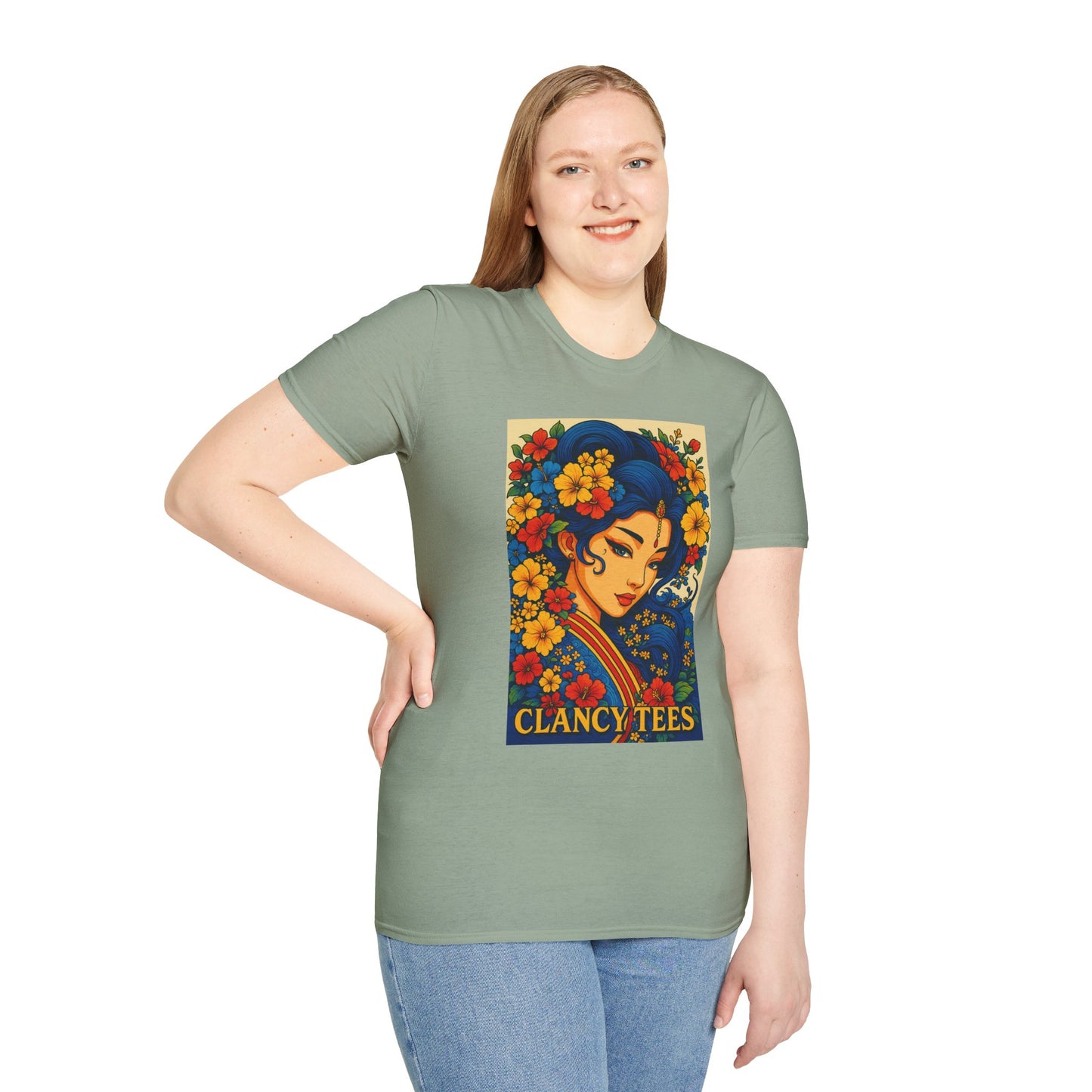 Bohemian Floral Graphic Tee, Unisex T-Shirt, Vintage Style Shirt, Gift for Her, Summer Fashion Essential