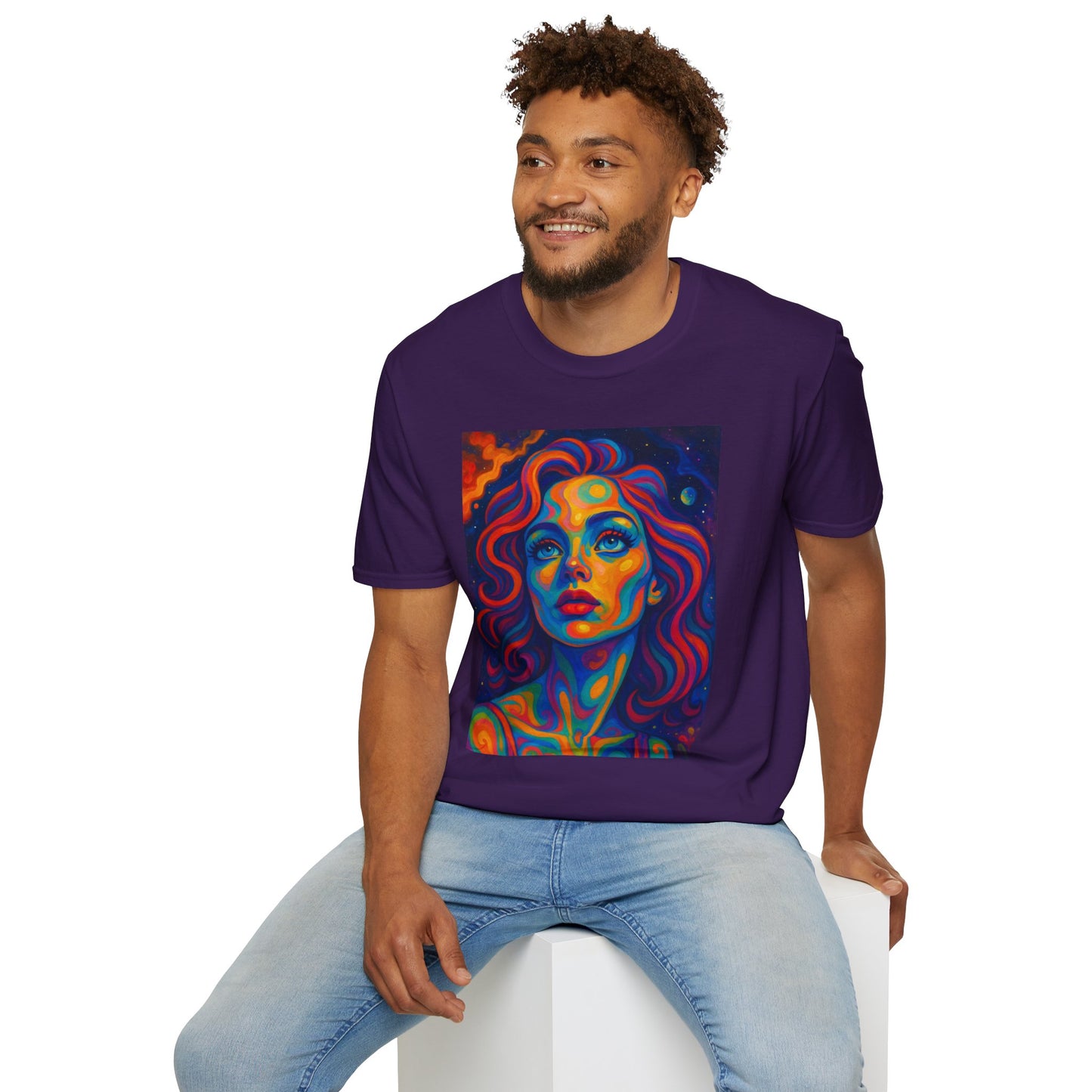 Psychedelic Woman Face Shirt | Trippy Pop Art T-Shirt | Colorful Surreal Portrait Tee | Gift for Art Lovers