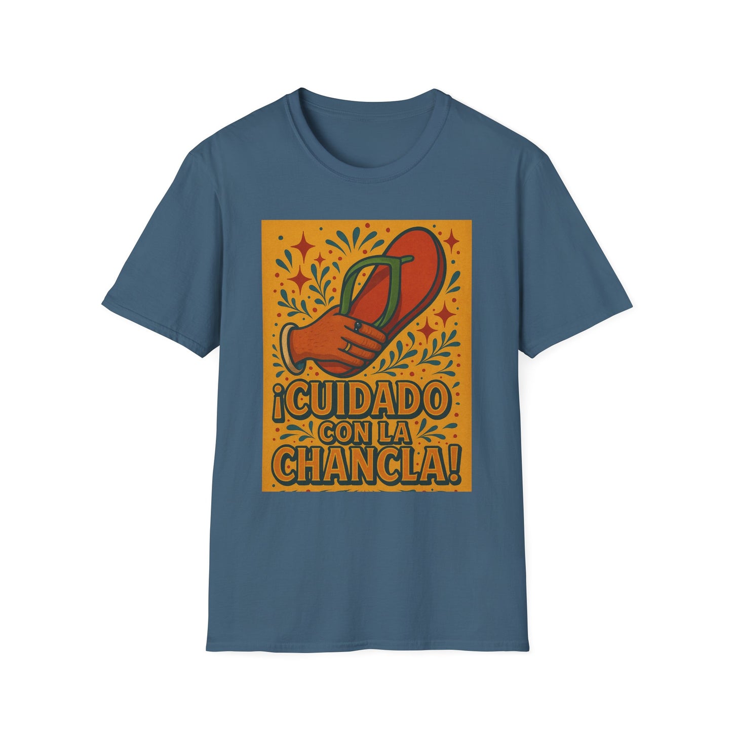 Cuidado Con La Chancla T-Shirt Funny Spanish Graphic Tee Latin Humor Shirt Fiesta Party Shirt Gift for Hispanic Friends Gift for Moms Gift for Abuela