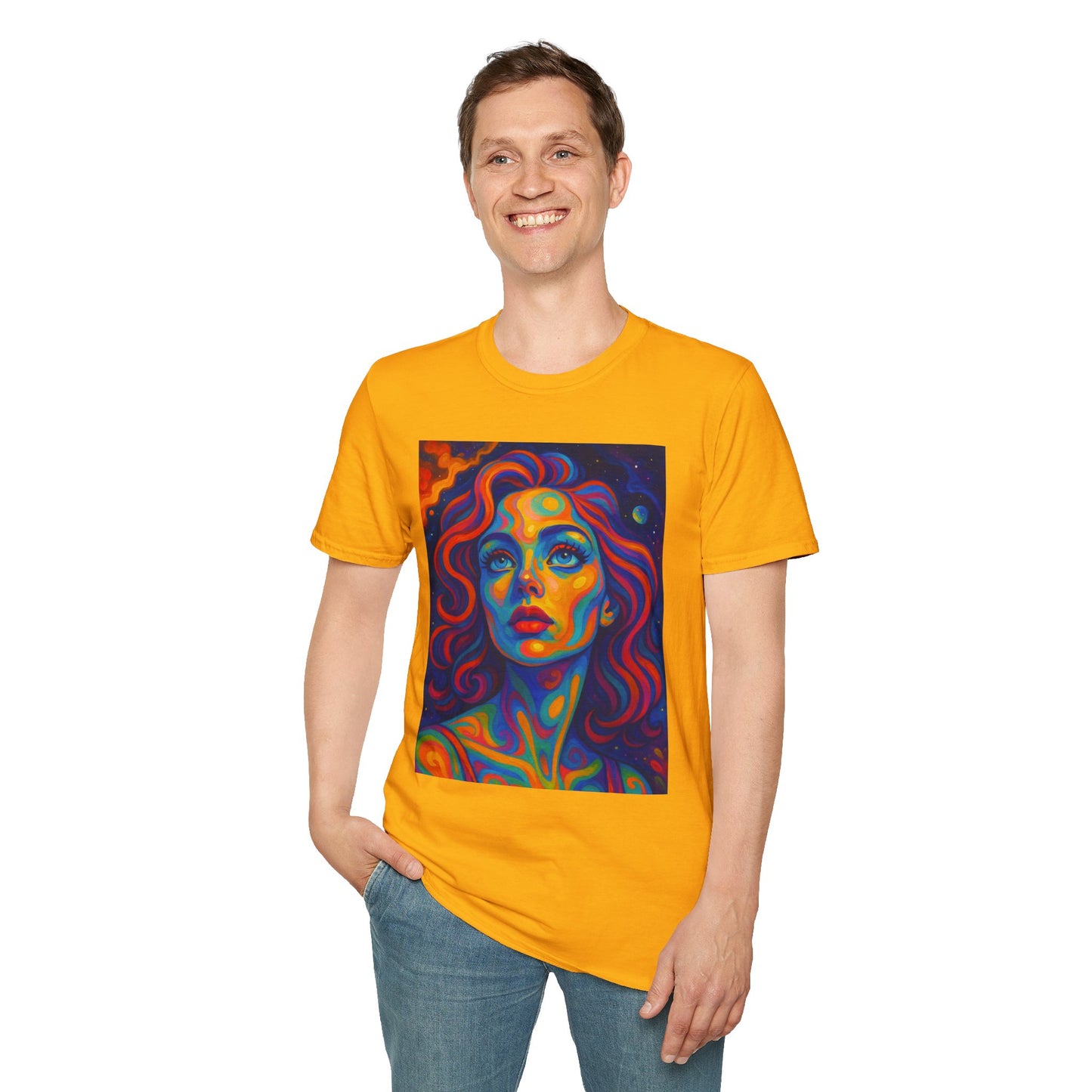 Psychedelic Woman Face Shirt | Trippy Pop Art T-Shirt | Colorful Surreal Portrait Tee | Gift for Art Lovers
