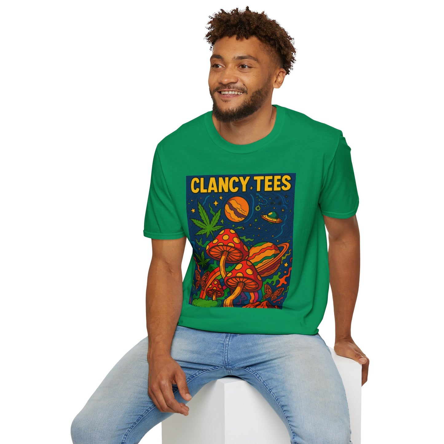 Psychedelic Mushroom T Shirt – Trippy Cosmic Graphic Tee, Stoner Festival Top, Gift for Psychedelic Art Lovers