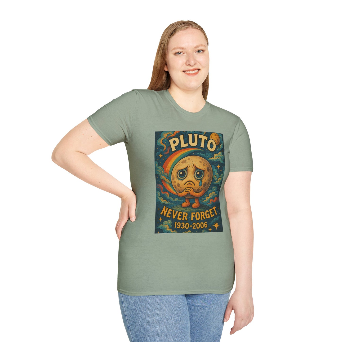 Pluto Never Forget Shirt Funny Space Tee for Astronomy Fans Nostalgic Planet Graphic Shirt Gift for Science Nerds and Stargazers Dwarf Planet Tribute T-Shirt