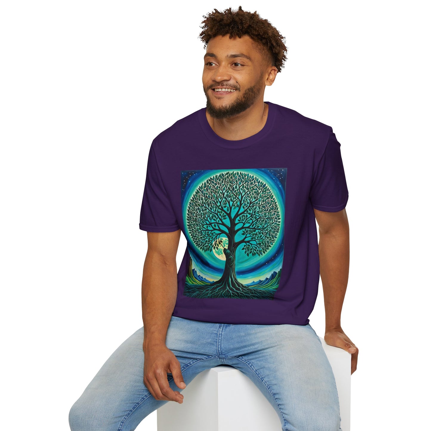 Tree of Life T-Shirt – Cosmic Nature Graphic Tee – Gift for Spiritual Friends, Psychedelic Art Lovers, and Mindful Hippie Souls