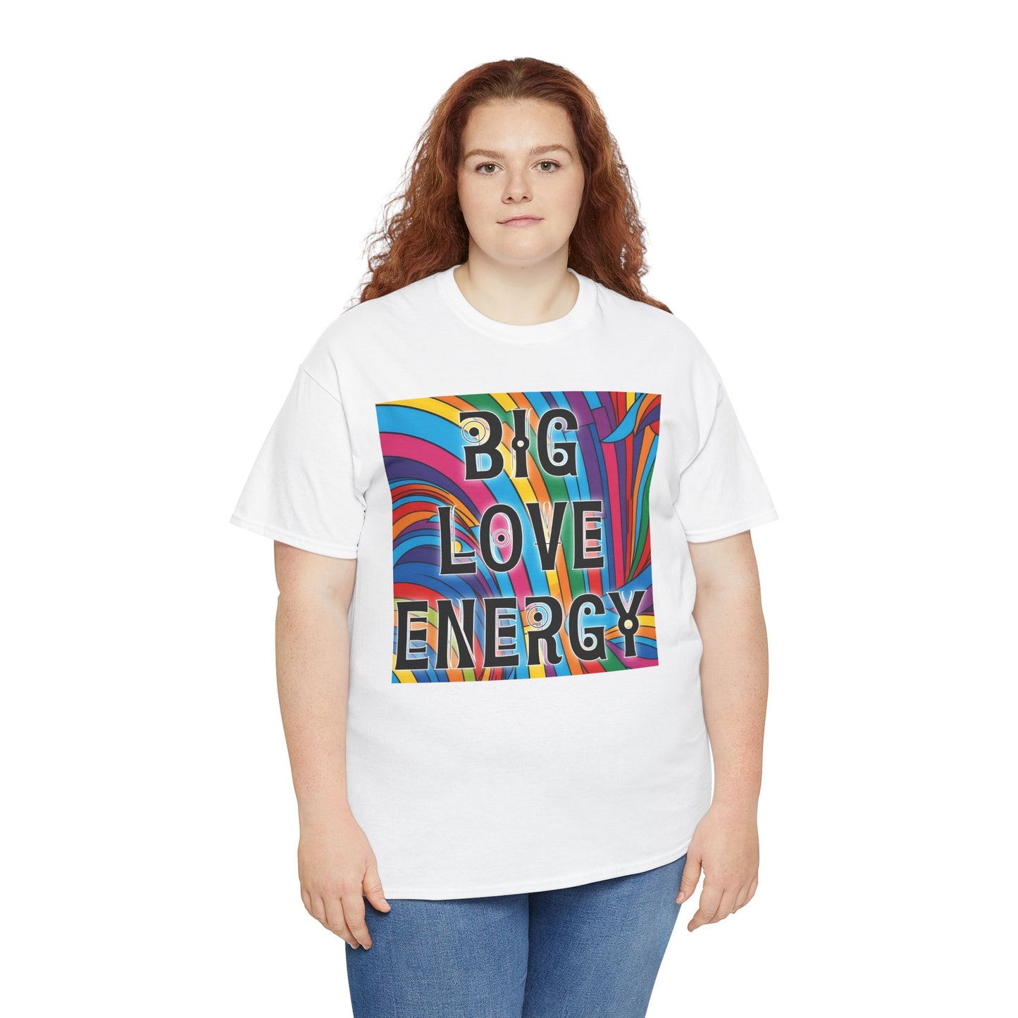 Big Love Energy Tee – Bold Rainbow Graphic T-Shirt