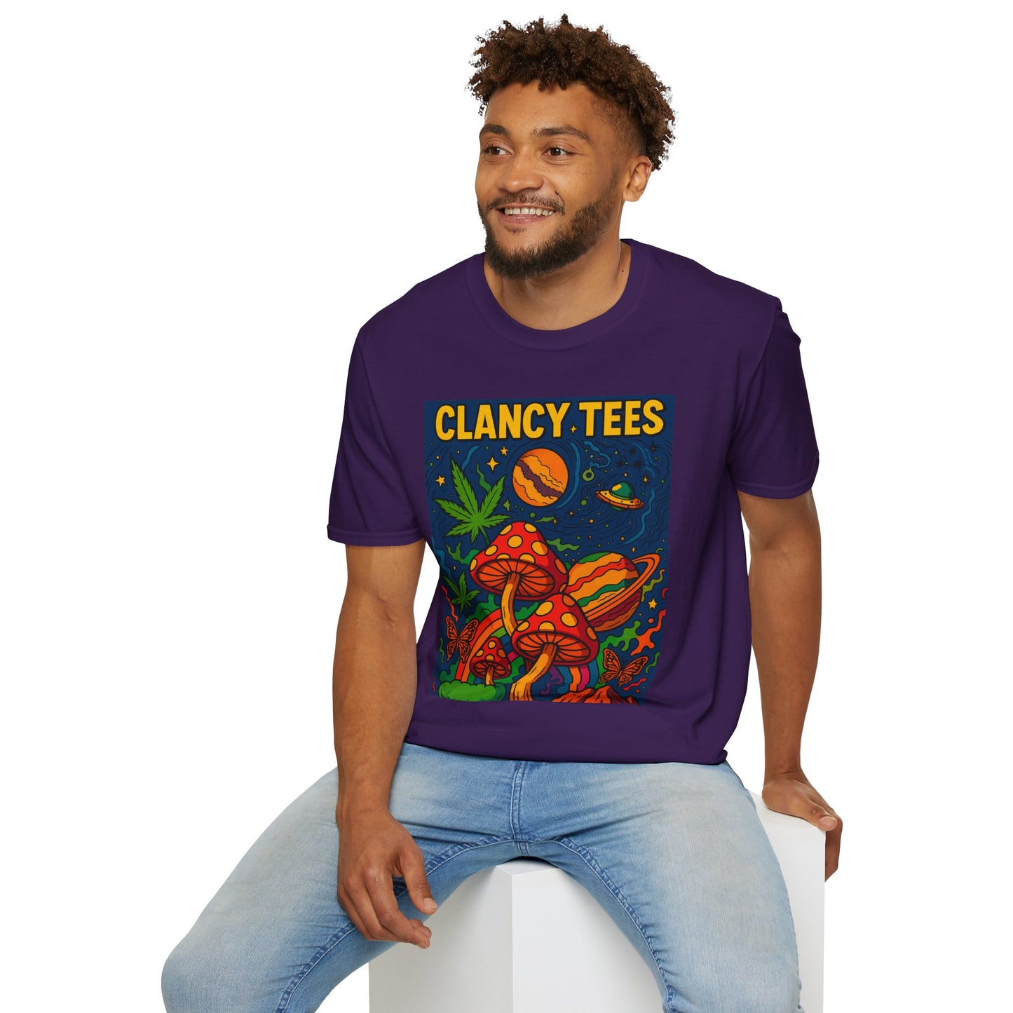 Psychedelic Mushroom T Shirt – Trippy Cosmic Graphic Tee, Stoner Festival Top, Gift for Psychedelic Art Lovers
