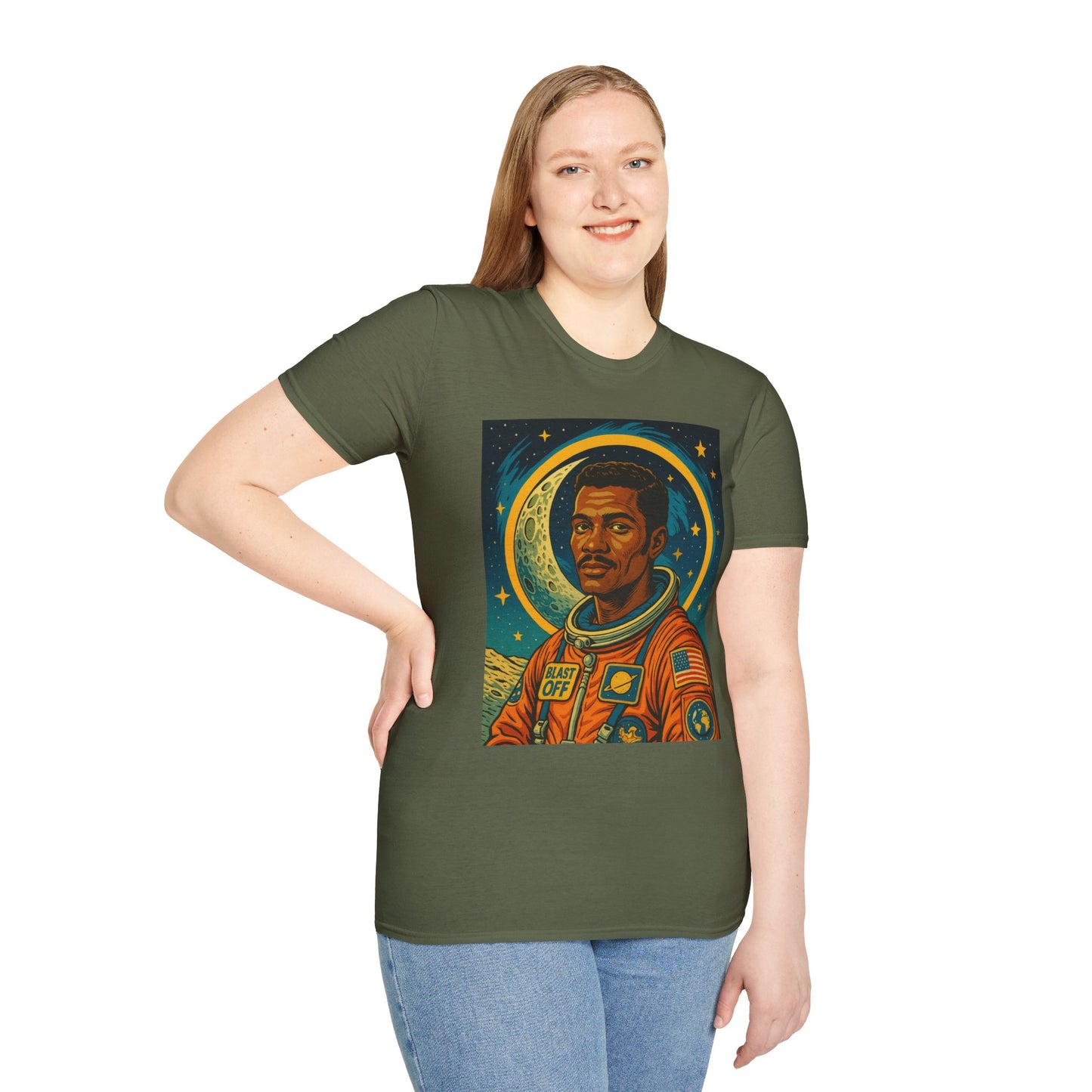 Afrofuturist Astronaut Shirt – Retro Space Art Tee – Gift for Sci-Fi Fans, Black Space History Buffs, Dreamers, Visionaries, and Cosmic Thinkers