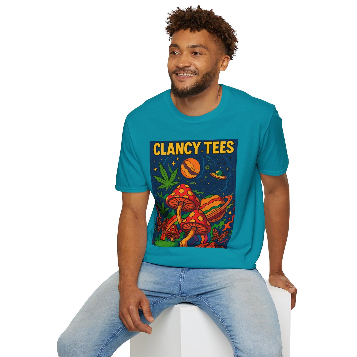 Psychedelic Mushroom T Shirt – Trippy Cosmic Graphic Tee, Stoner Festival Top, Gift for Psychedelic Art Lovers