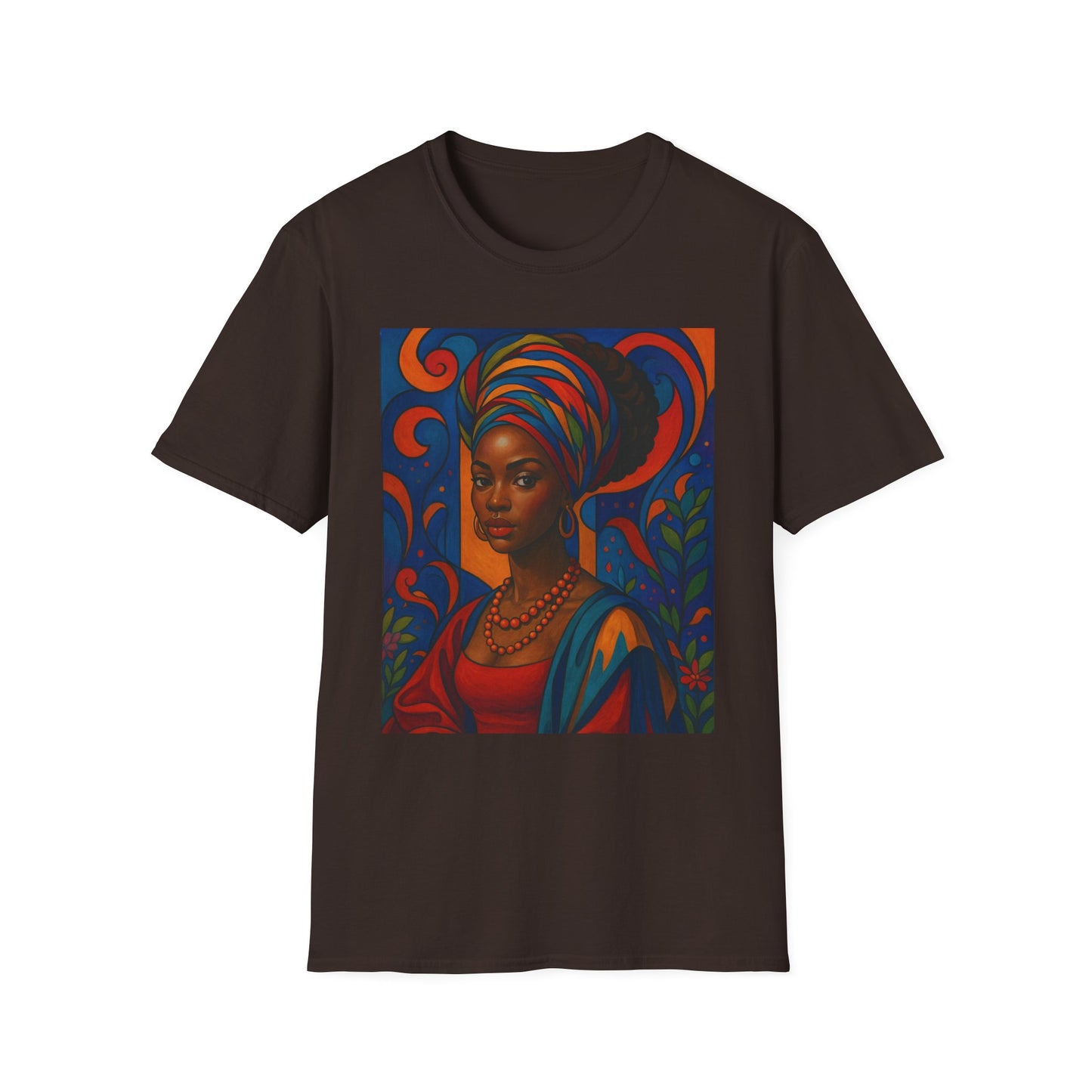 Afrocentric Queen T Shirt Bold Colorful African Art Tee for Black Women Melanin Magic Lovers Cultural Pride Streetwear and Afro Art Enthusiasts