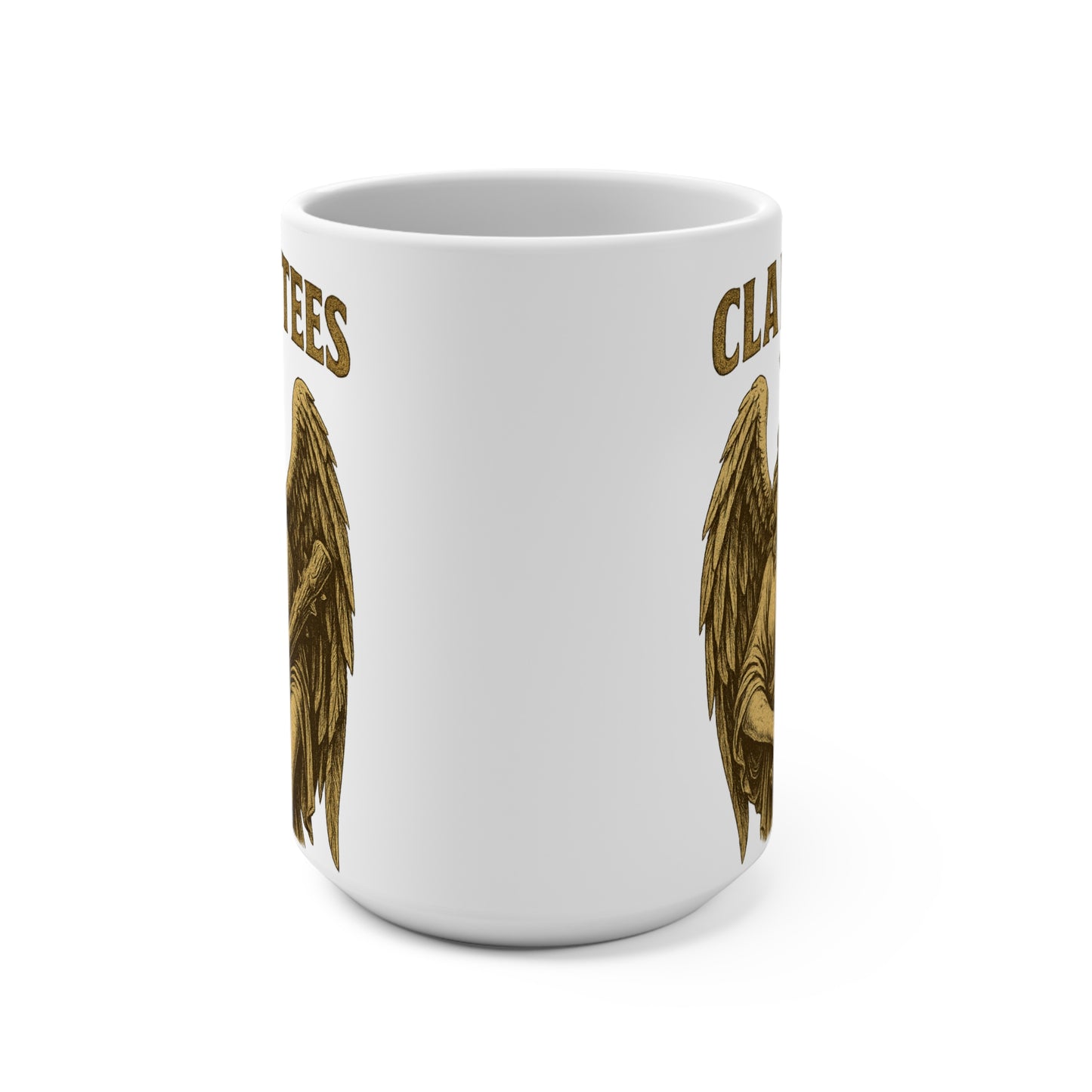 Angel Warrior Coffee Mug Gothic Ceramic Cup Mythical Artwork Gift
