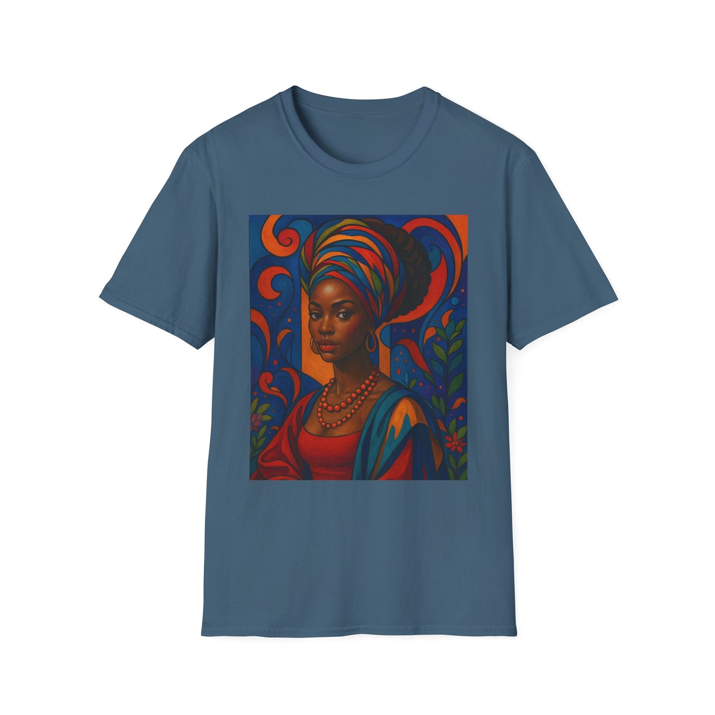 Afrocentric Queen T Shirt Bold Colorful African Art Tee for Black Women Melanin Magic Lovers Cultural Pride Streetwear and Afro Art Enthusiasts