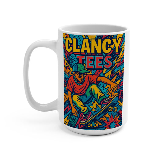 Skater Coffee Mug Pop Art Skateboarding Cup Extreme Sports Gift For Skateboard Fans