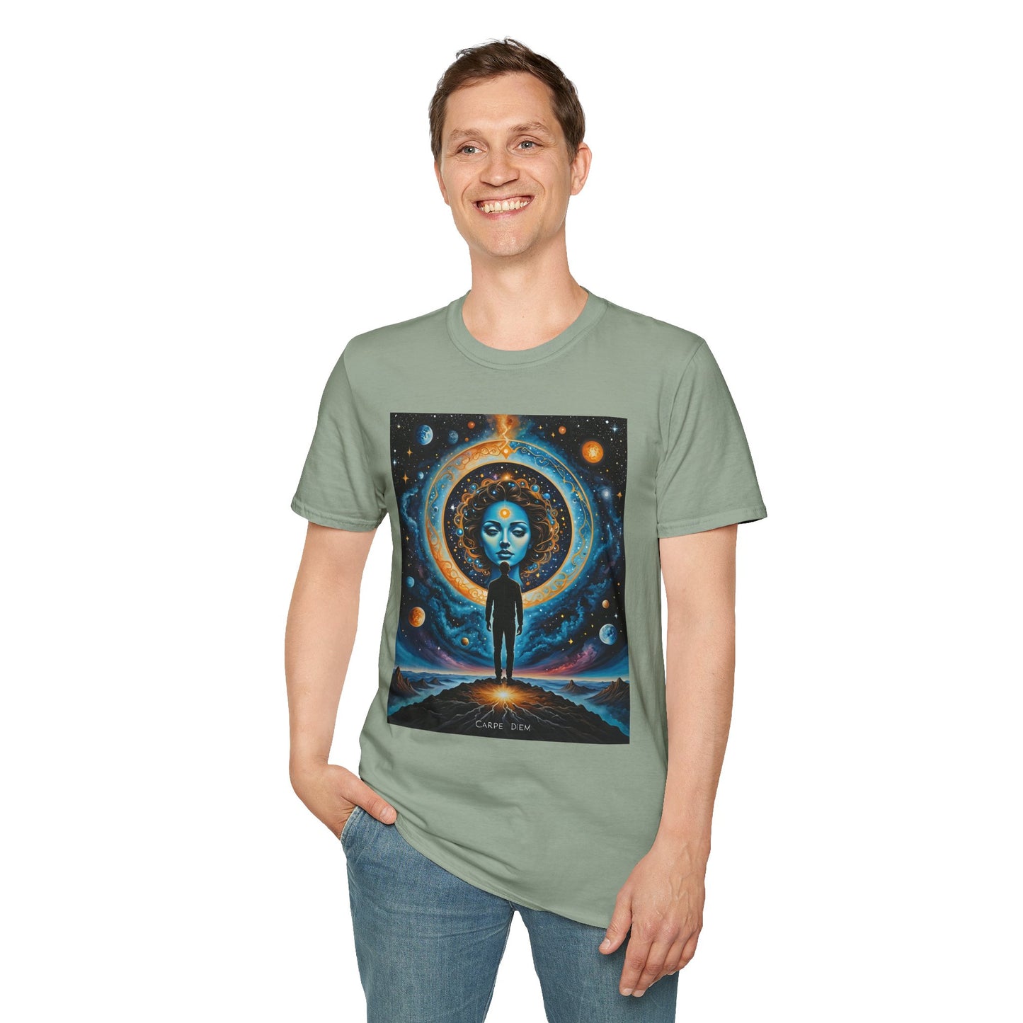 Cosmic Portal T-Shirt – Surreal Galaxy Art Tee – Gift for Spiritual Thinkers, Psychedelic Art Lovers, and Astral Projection Enthusiasts