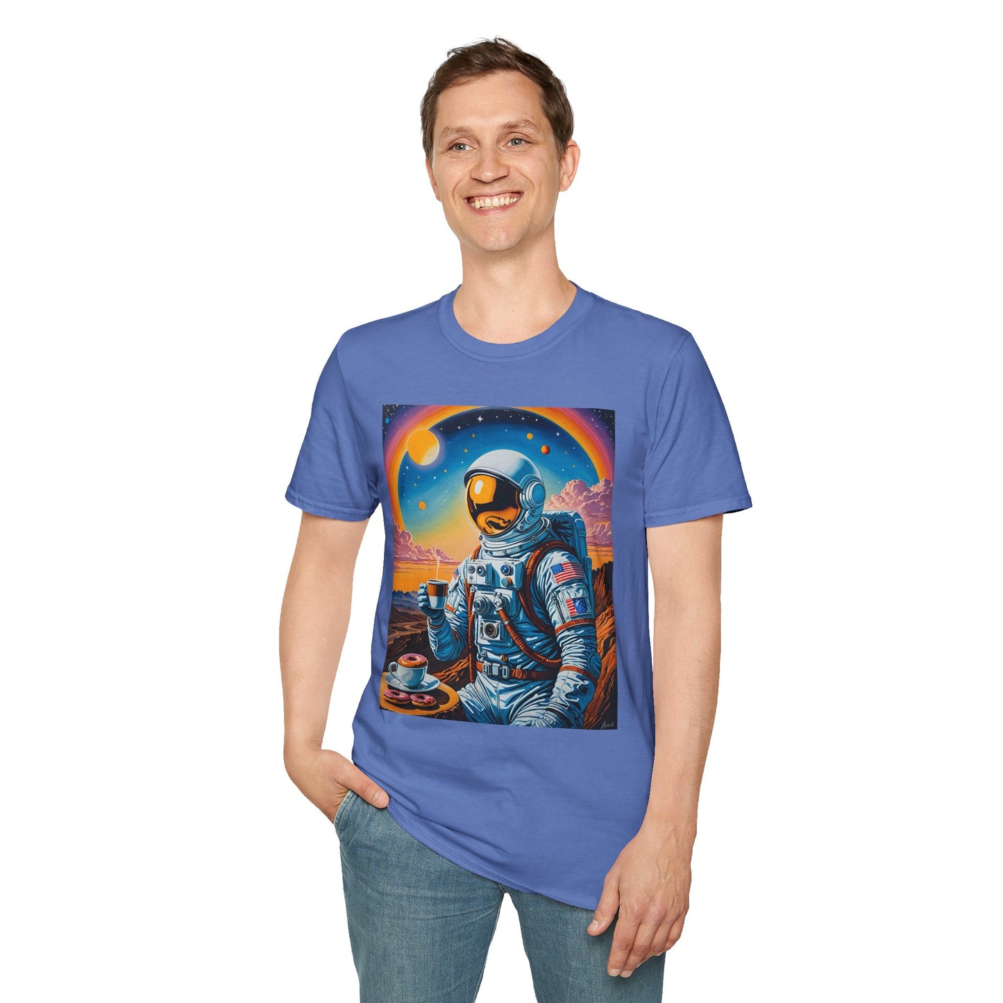 Astronaut-Themed Unisex T-Shirt, Space Lover Gift, Casual Tee, Galaxy Art Shirt, Unique Graphic Tee, Perfect for Birthdays