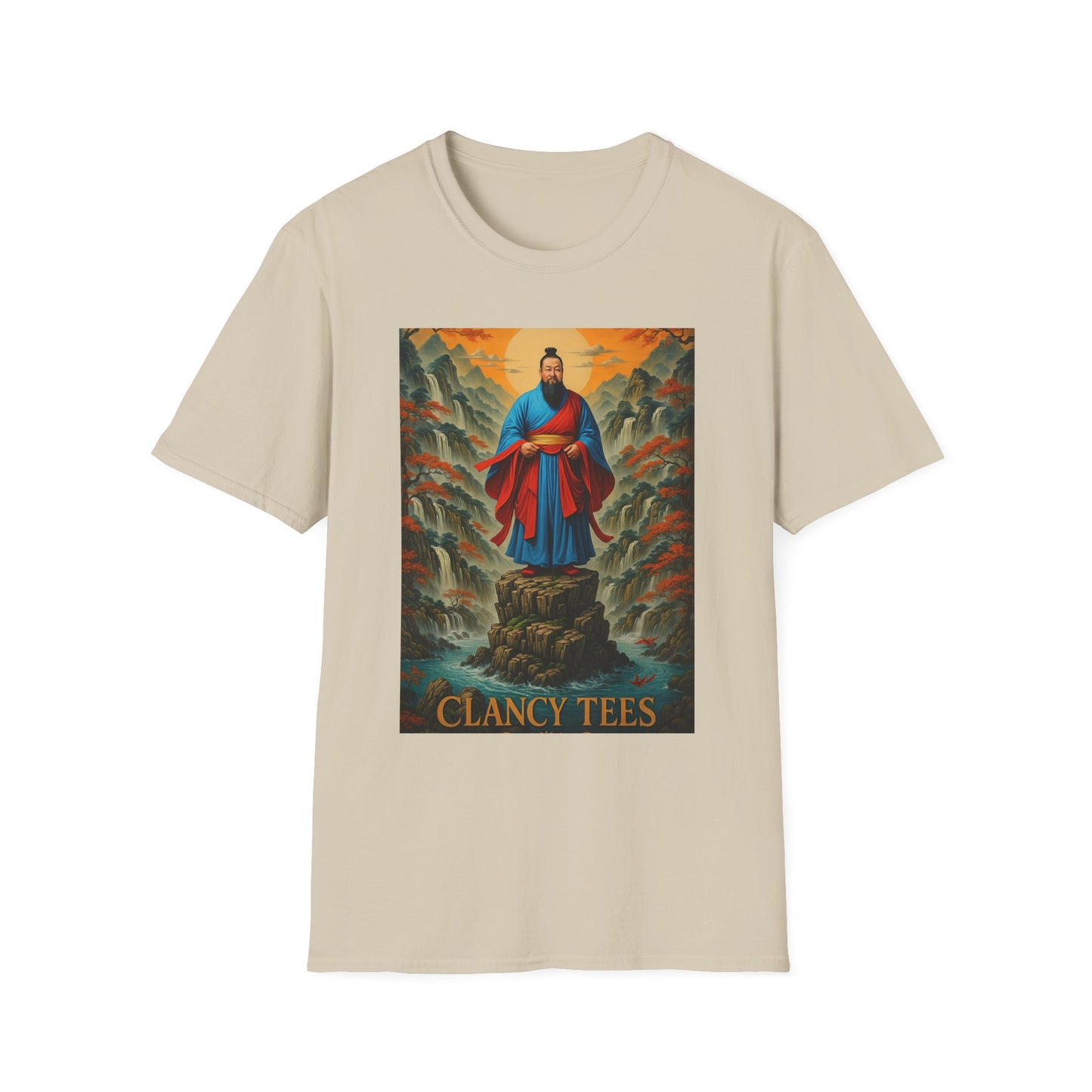 Ancient Warrior Monk T-Shirt Samurai Zen Mountain Tee Japanese Warrior Art Shirt Gift for Martial Arts Fans Gift for History Lovers Spiritual Art