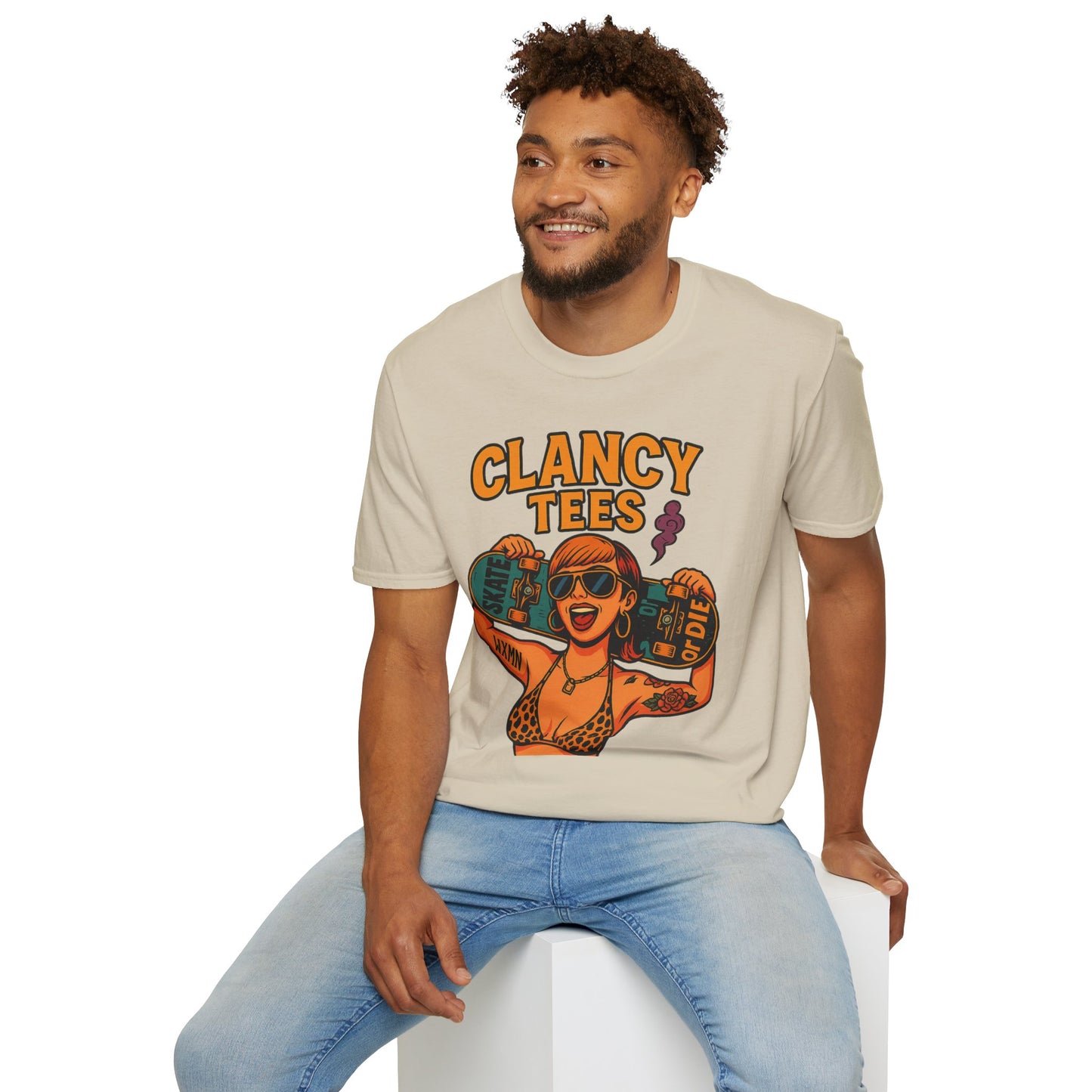 Trendy Graphic Tee, Vintage Skateboarding Shirt, Casual Summer Top, Perfect for Skate Enthusiasts, Streetwear Wardrobe