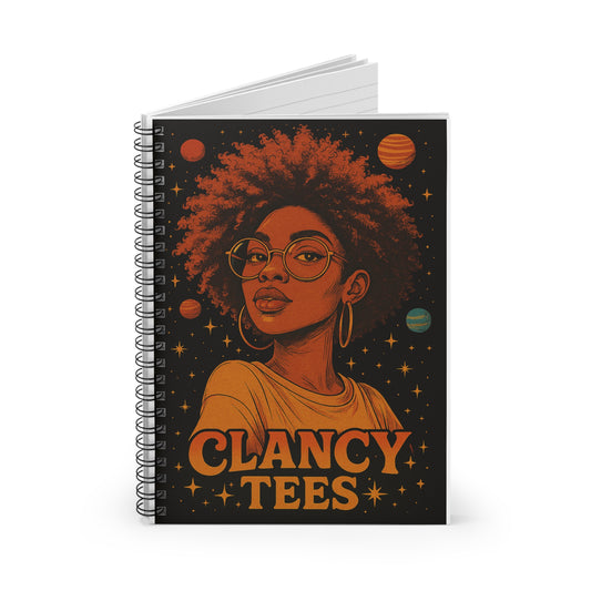 Afrofuturist Notebook Cosmic Journal Astrology Writing Pad With Bold Black Girl Magic Artwork And Celestial Design For Notes Sketches And Ideas