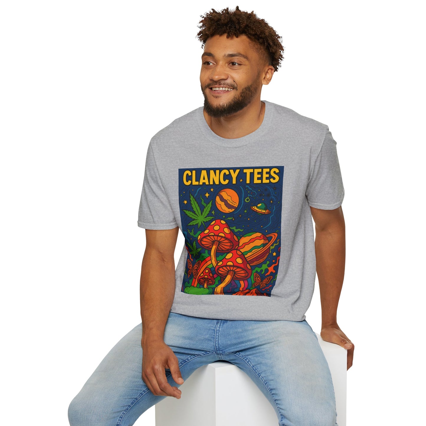 Psychedelic Mushroom T Shirt – Trippy Cosmic Graphic Tee, Stoner Festival Top, Gift for Psychedelic Art Lovers