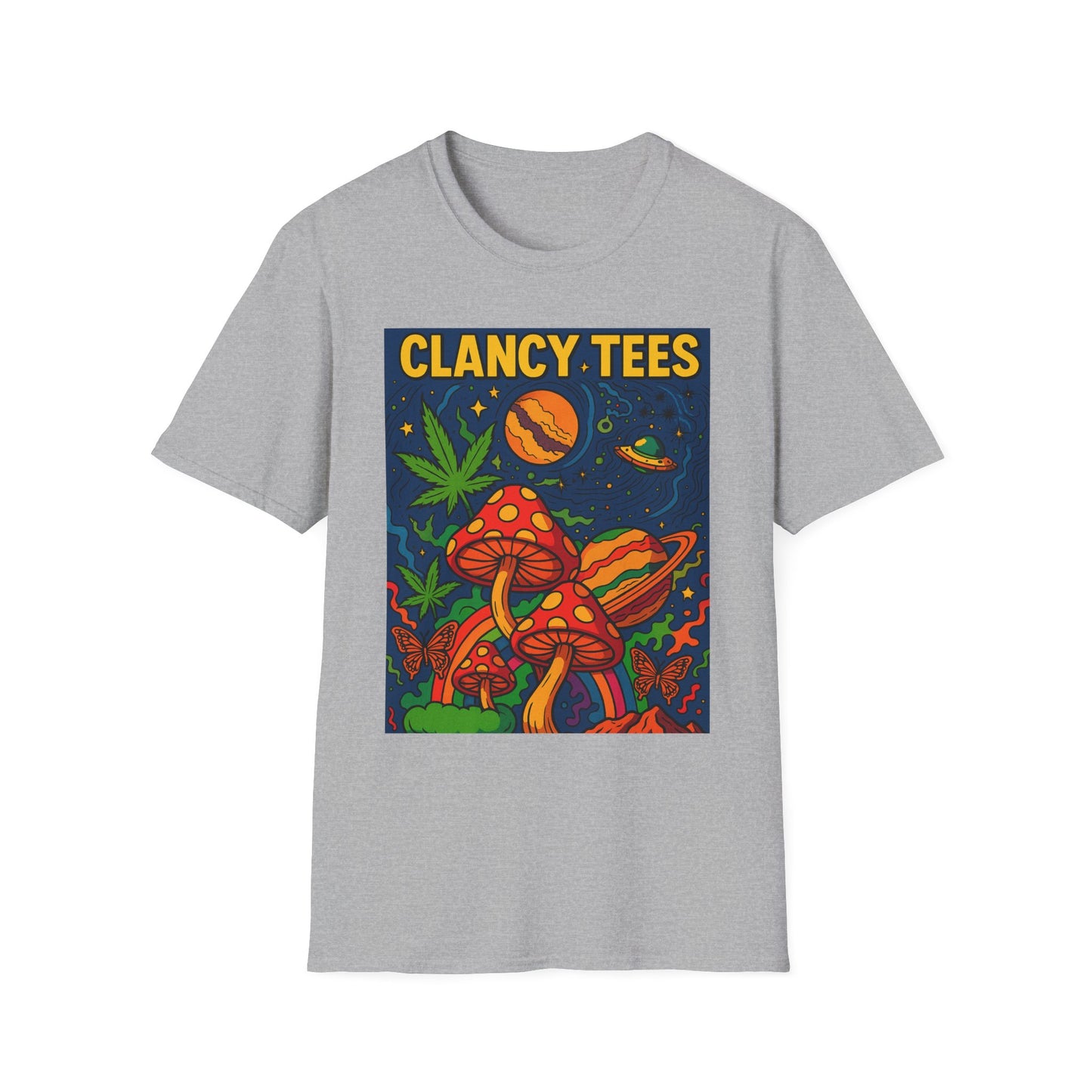 Psychedelic Mushroom T Shirt – Trippy Cosmic Graphic Tee, Stoner Festival Top, Gift for Psychedelic Art Lovers