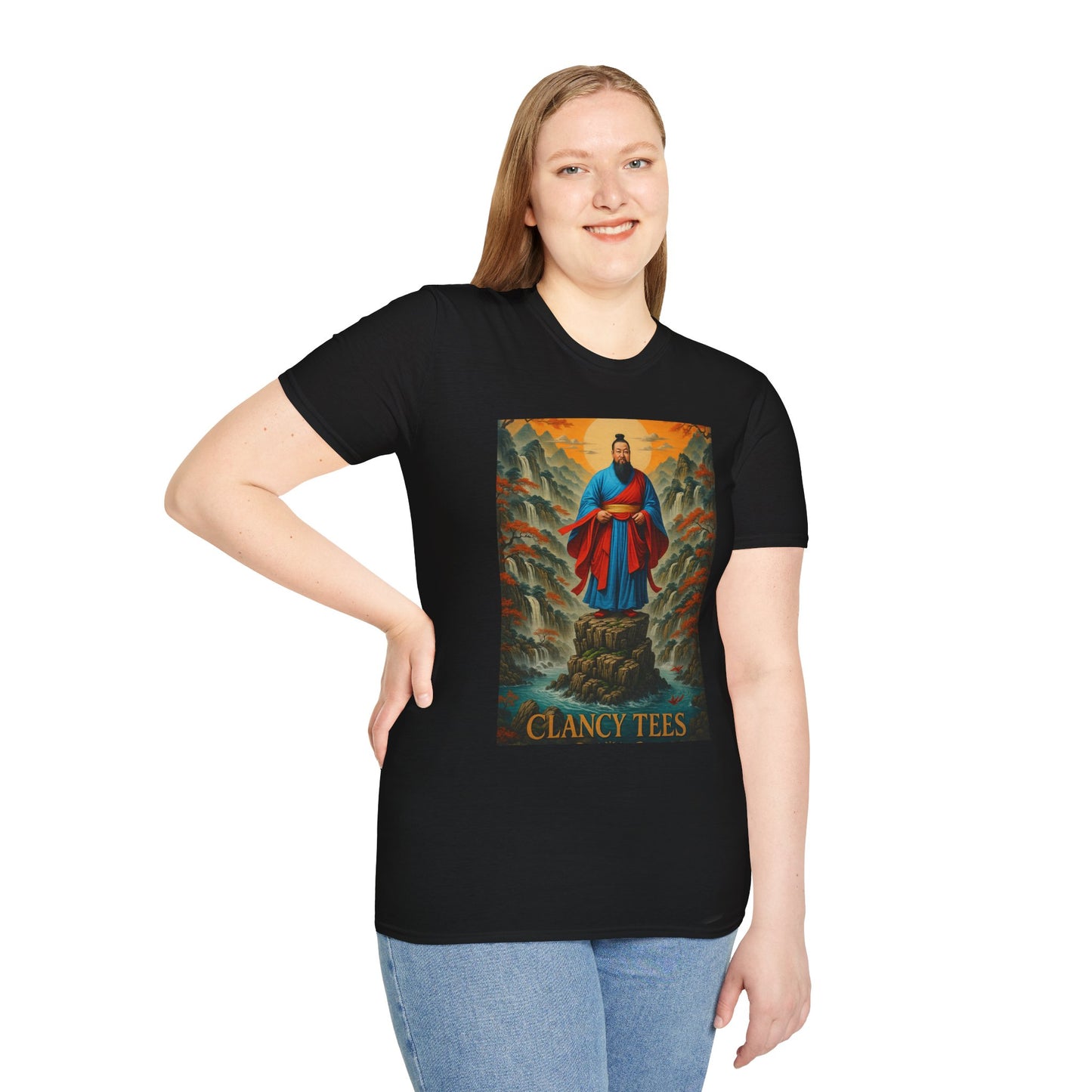 Ancient Warrior Monk T-Shirt Samurai Zen Mountain Tee Japanese Warrior Art Shirt Gift for Martial Arts Fans Gift for History Lovers Spiritual Art