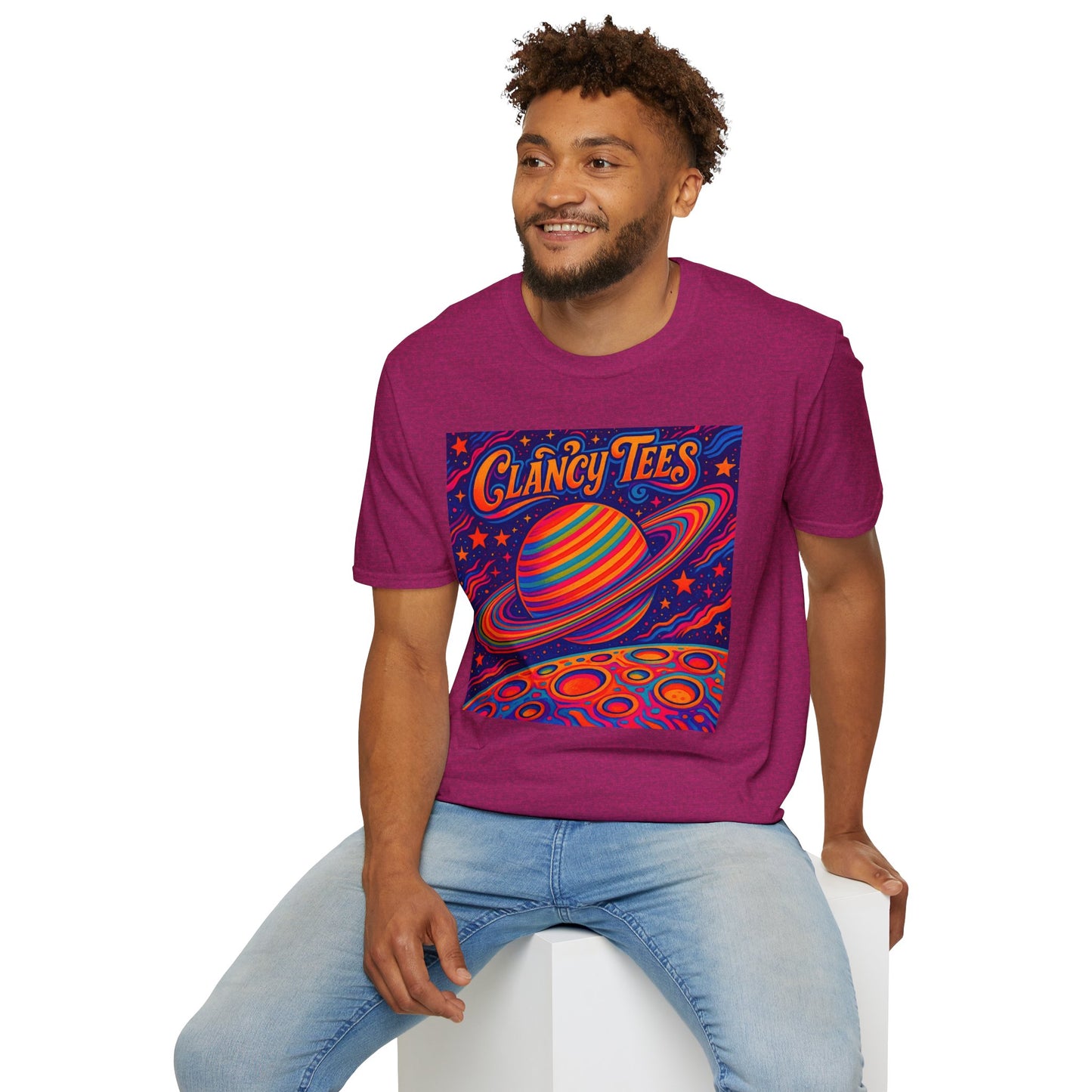 Psychedelic Saturn Shirt – Trippy Outer Space Graphic Tee with Colorful Planet Art – Gift for Stargazers, Spaceheads, and Cosmic Explorers