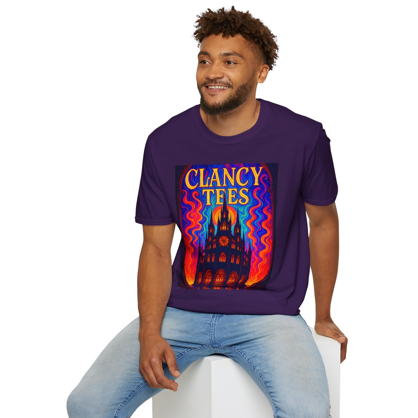 Psychedelic Cathedral Shirt – Trippy Gothic Church Tee – Gift for Art Nerds, Music Festival Fans, Visual Explorers, and Spiritual Weirdos