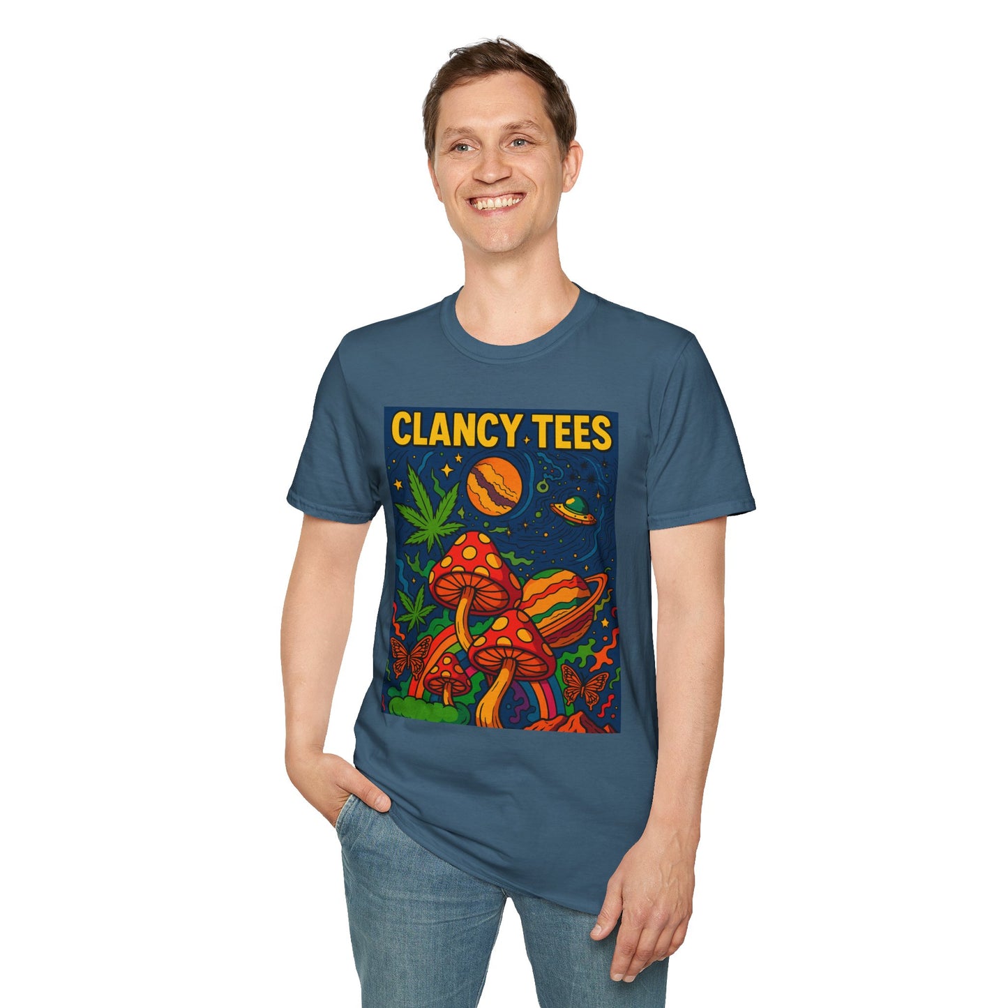Psychedelic Mushroom T Shirt – Trippy Cosmic Graphic Tee, Stoner Festival Top, Gift for Psychedelic Art Lovers