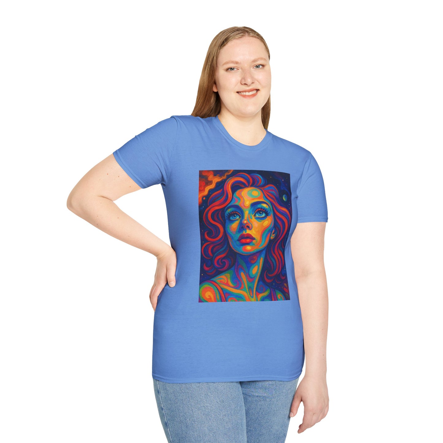 Psychedelic Woman Face Shirt | Trippy Pop Art T-Shirt | Colorful Surreal Portrait Tee | Gift for Art Lovers