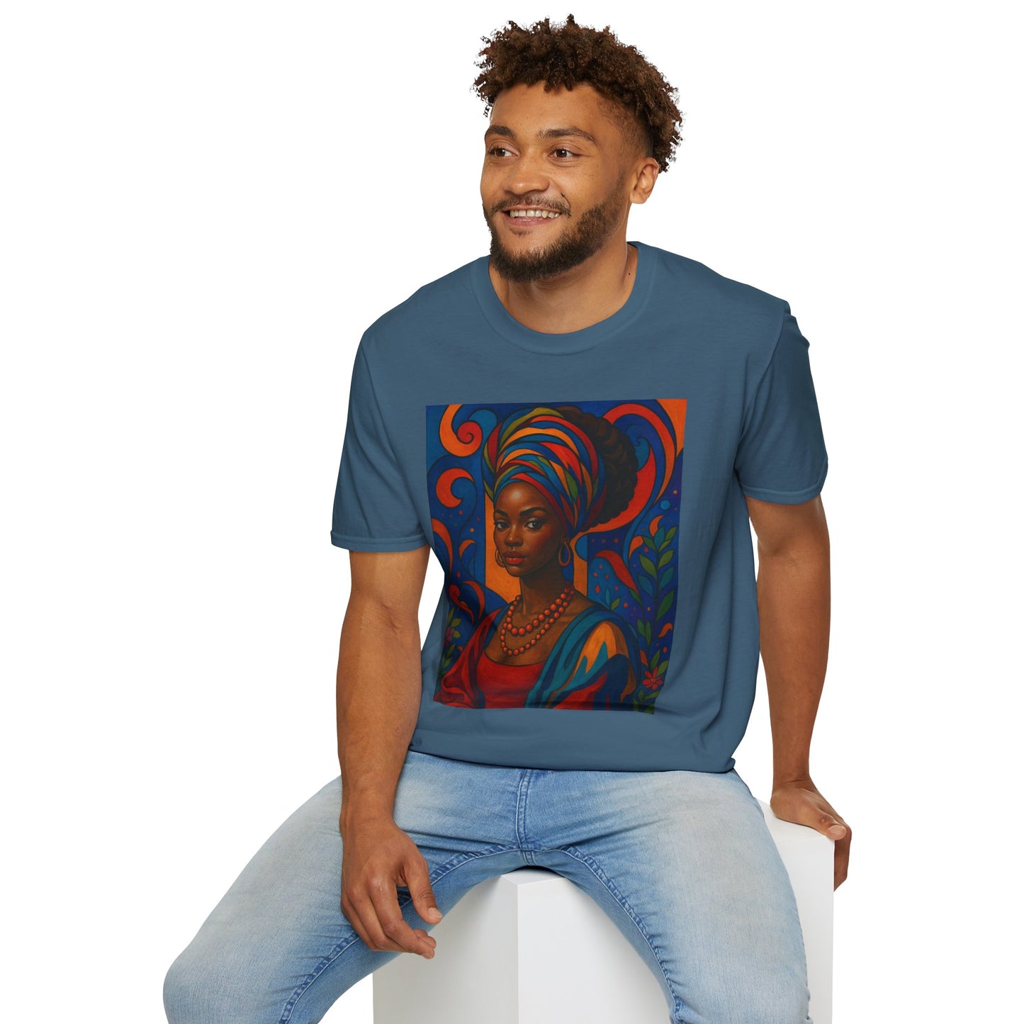 Afrocentric Queen T Shirt Bold Colorful African Art Tee for Black Women Melanin Magic Lovers Cultural Pride Streetwear and Afro Art Enthusiasts