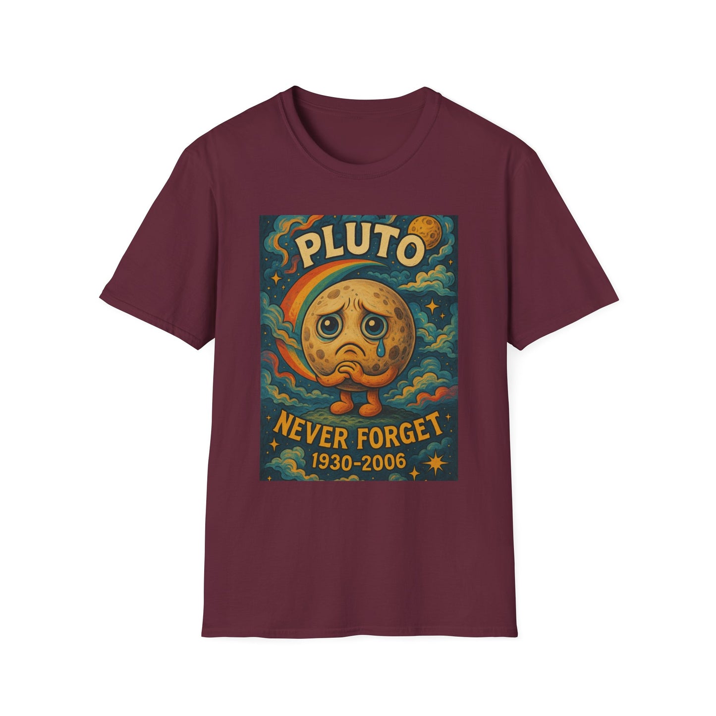 Pluto Never Forget Shirt Funny Space Tee for Astronomy Fans Nostalgic Planet Graphic Shirt Gift for Science Nerds and Stargazers Dwarf Planet Tribute T-Shirt