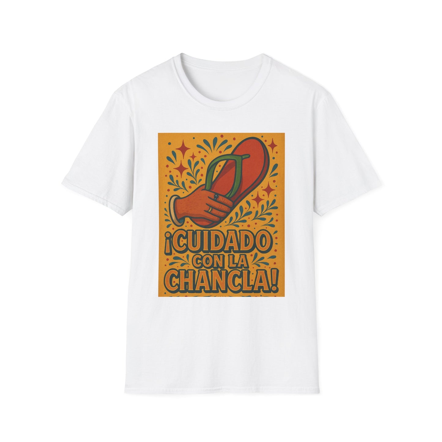 Cuidado Con La Chancla T-Shirt Funny Spanish Graphic Tee Latin Humor Shirt Fiesta Party Shirt Gift for Hispanic Friends Gift for Moms Gift for Abuela