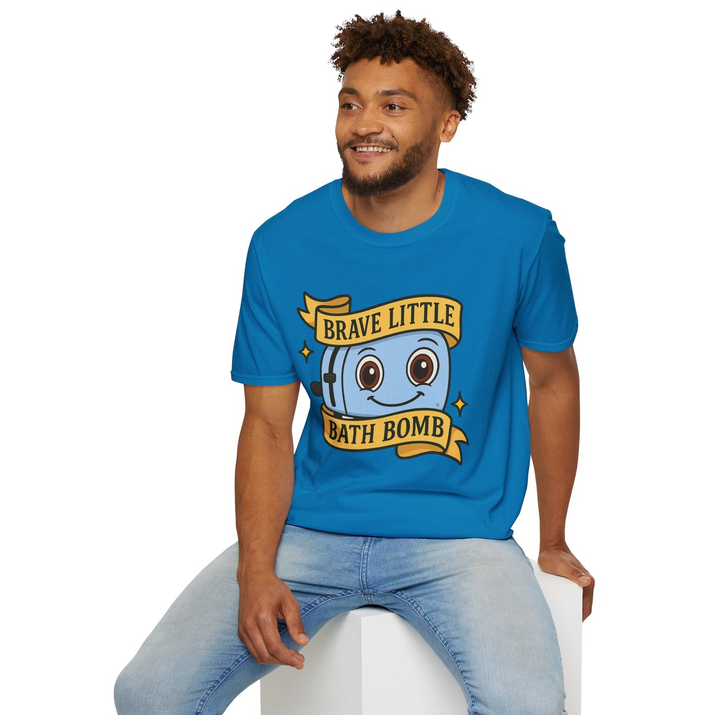 Brave Little Bath Bomb T-Shirt, Whimsical Tee for Kids, Fun Gift for Birthdays, Bath Lovers, Unique Graphic Shirt