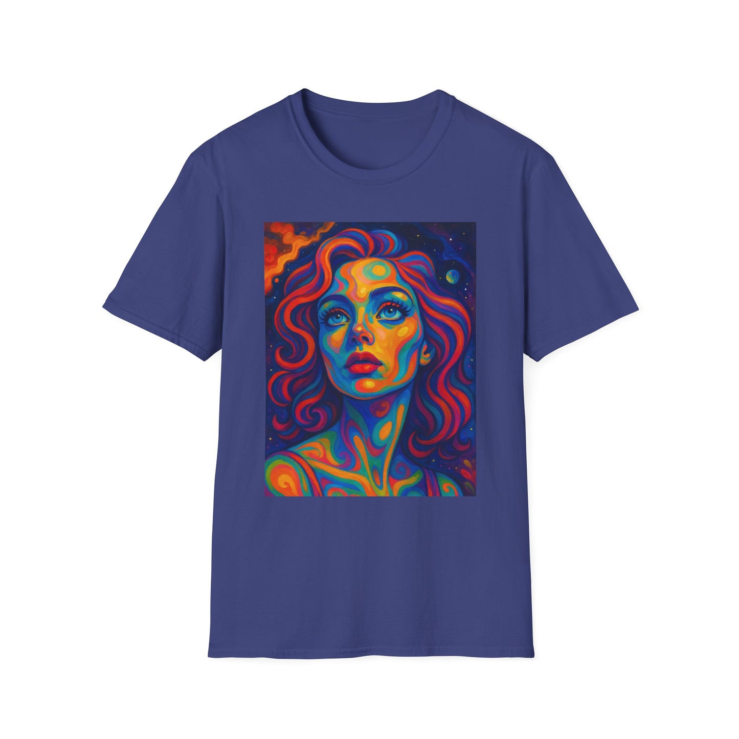 Psychedelic Woman Face Shirt | Trippy Pop Art T-Shirt | Colorful Surreal Portrait Tee | Gift for Art Lovers