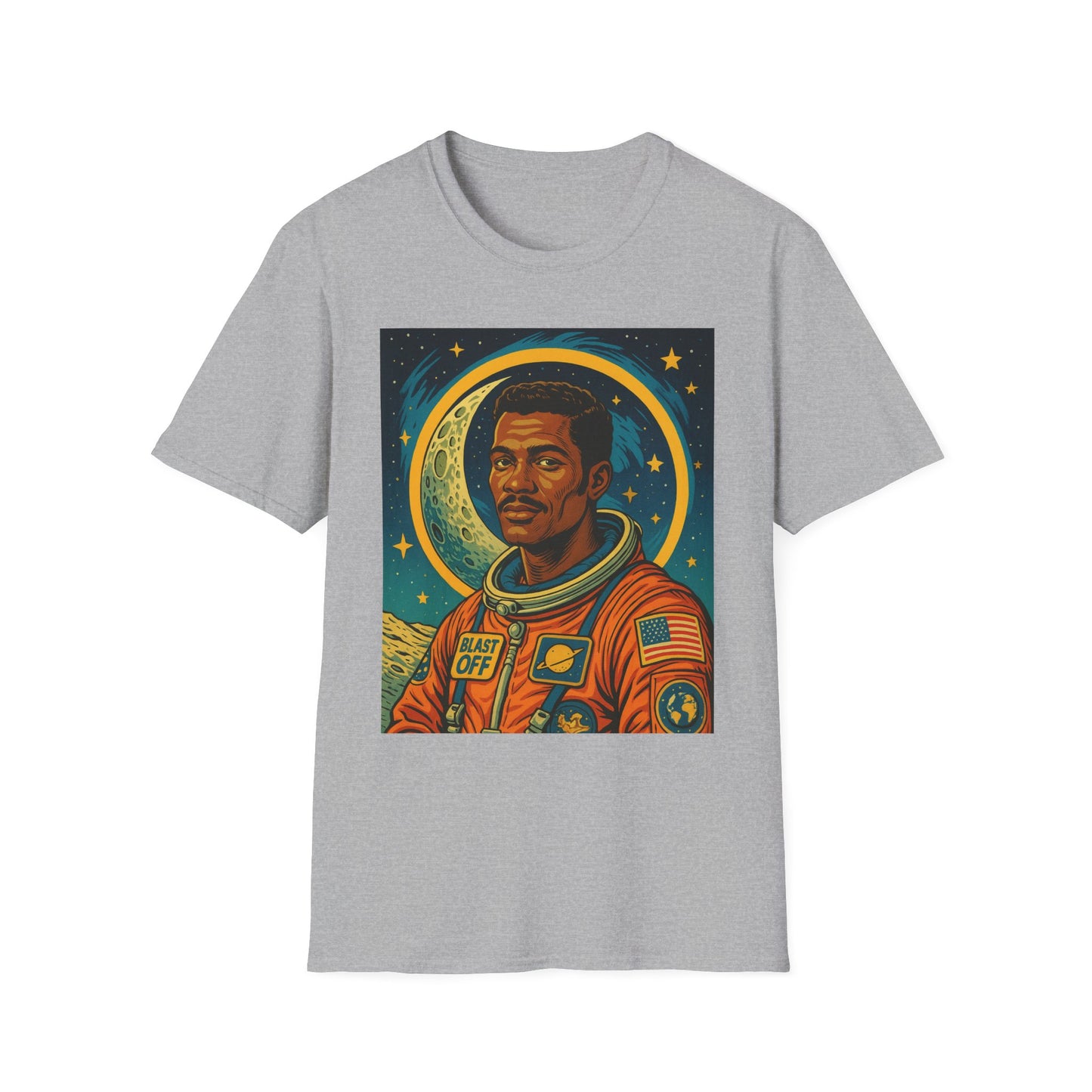 Afrofuturist Astronaut Shirt – Retro Space Art Tee – Gift for Sci-Fi Fans, Black Space History Buffs, Dreamers, Visionaries, and Cosmic Thinkers