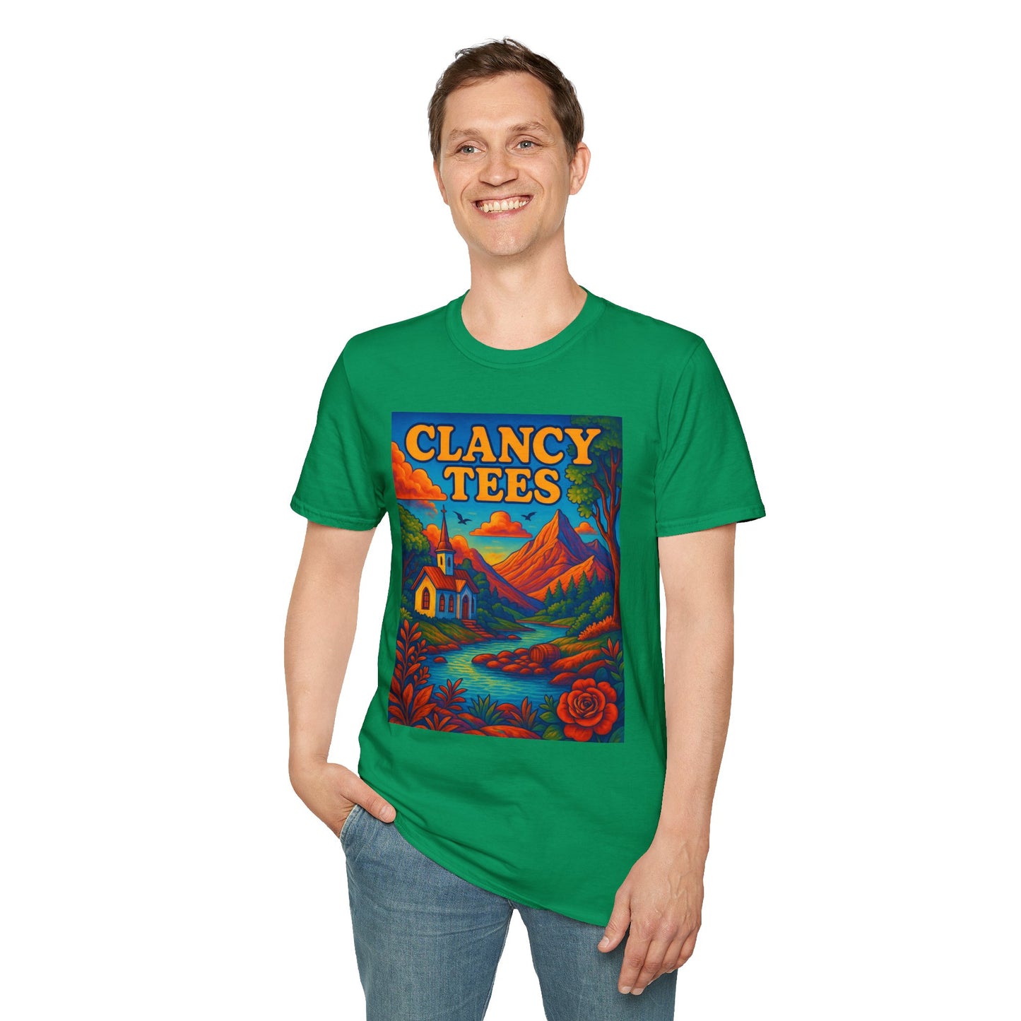 Vibrant Scenic Unisex T-Shirt, Outdoor Adventure Tee, Nature Lover Apparel, Art-Inspired Casual Wear, Gift for All Occasions, Clancy Tees