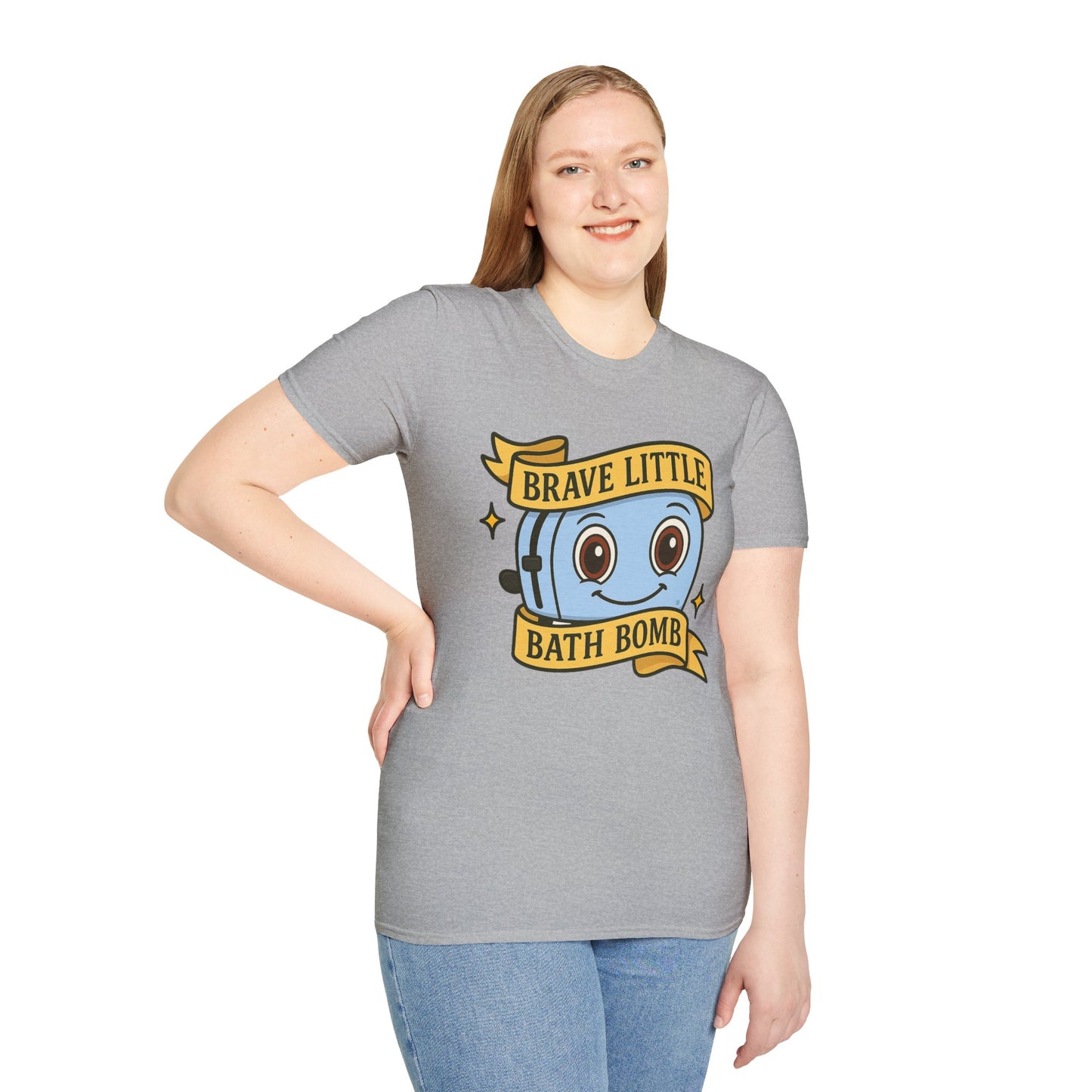 Brave Little Bath Bomb T-Shirt, Whimsical Tee for Kids, Fun Gift for Birthdays, Bath Lovers, Unique Graphic Shirt